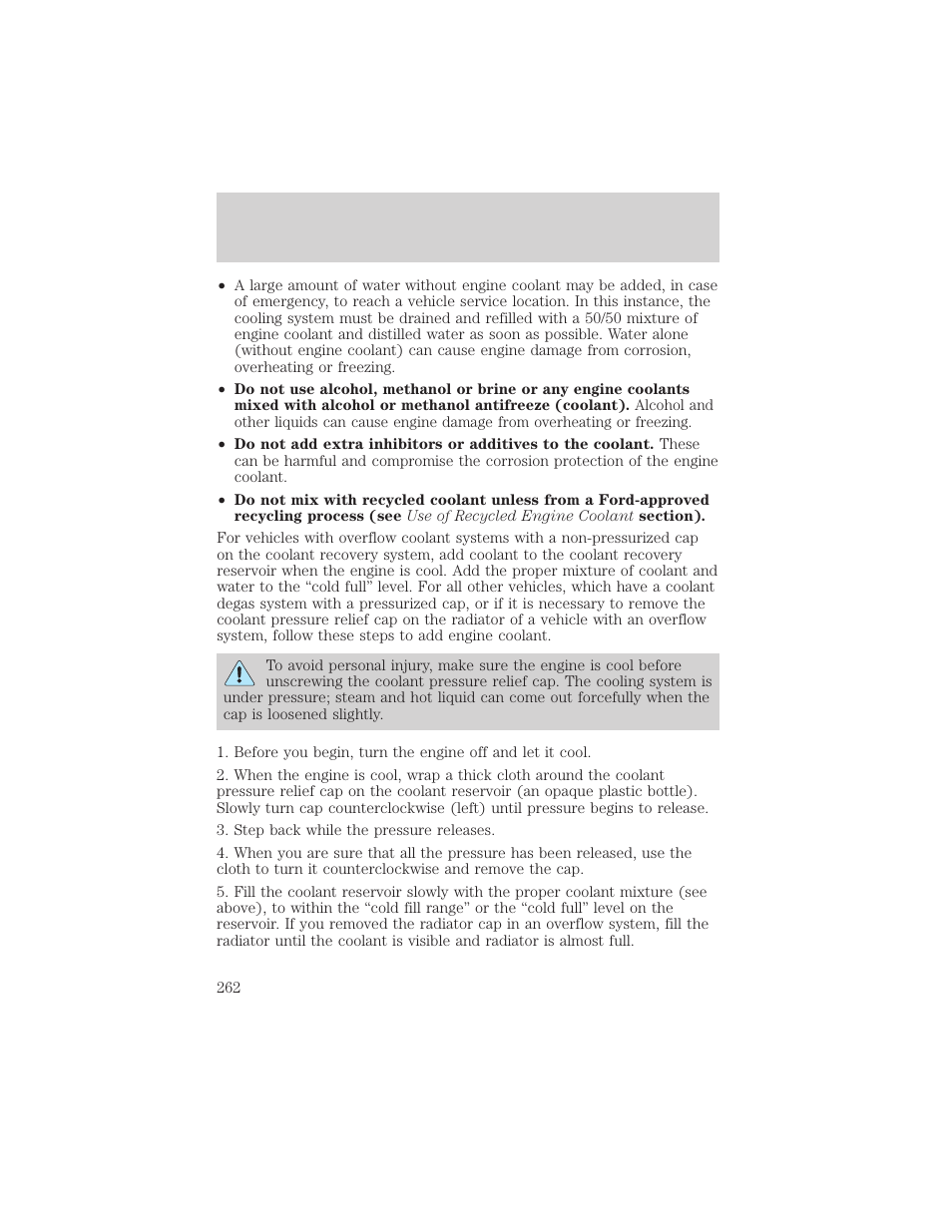 Maintenance and care | FORD 2002 Explorer v.3 User Manual | Page 262 / 336