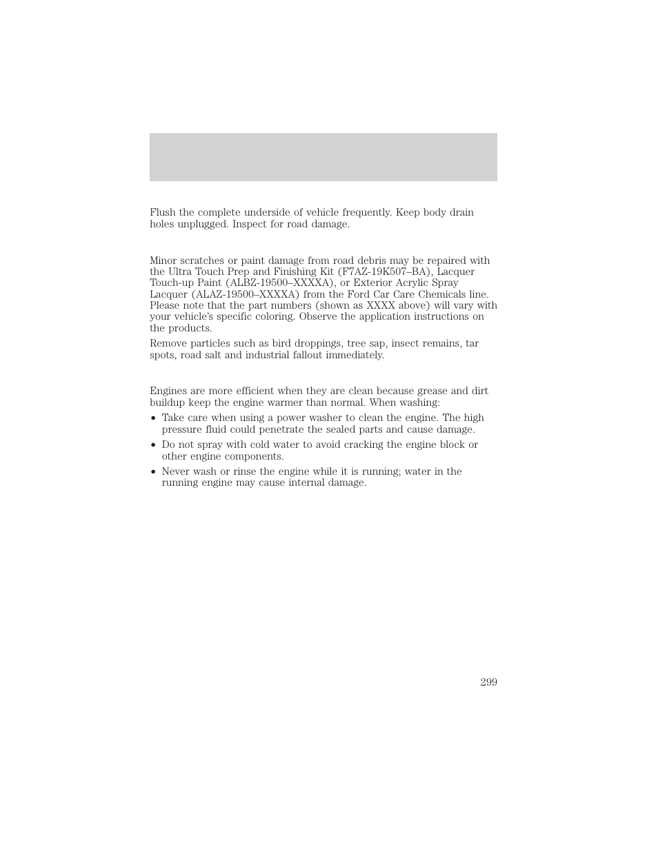 Maintenance and care | FORD 2002 Explorer v.3 User Manual | Page 299 / 336