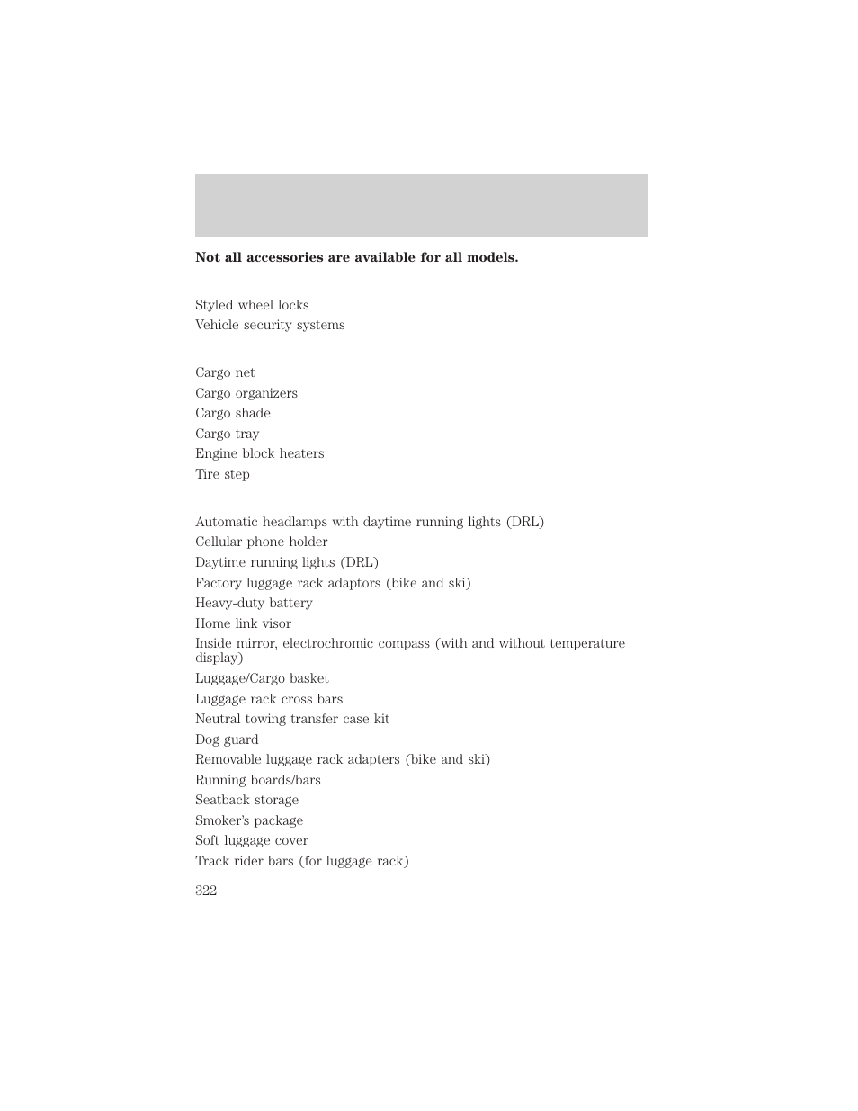 Customer assistance | FORD 2002 Explorer v.3 User Manual | Page 322 / 336