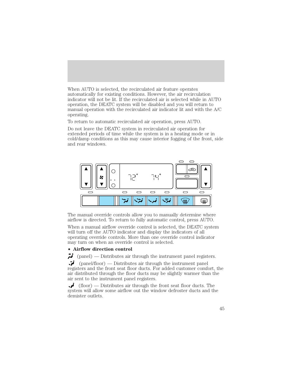 Controls and features | FORD 2002 Explorer v.3 User Manual | Page 45 / 336