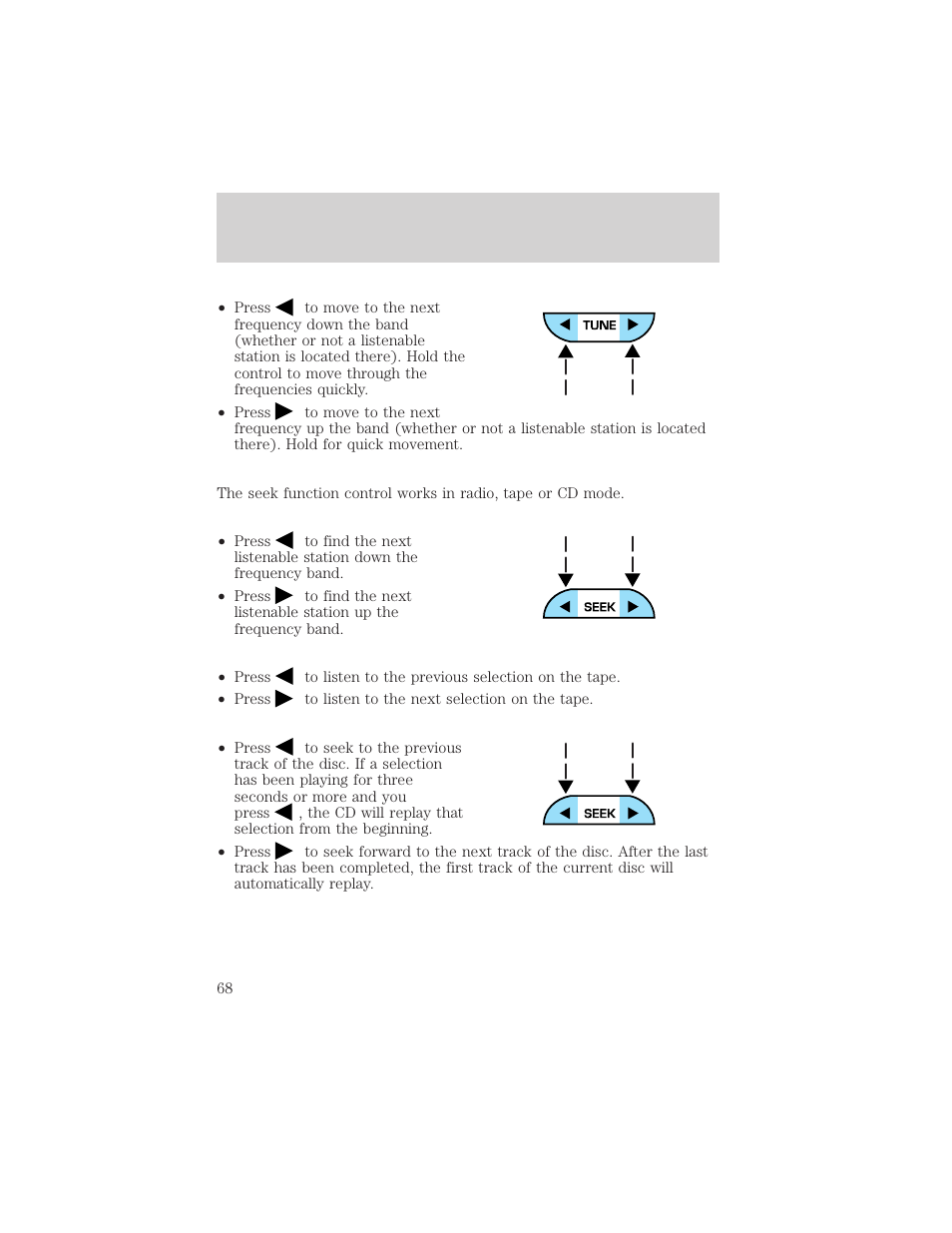 Controls and features | FORD 2002 Explorer v.3 User Manual | Page 68 / 336