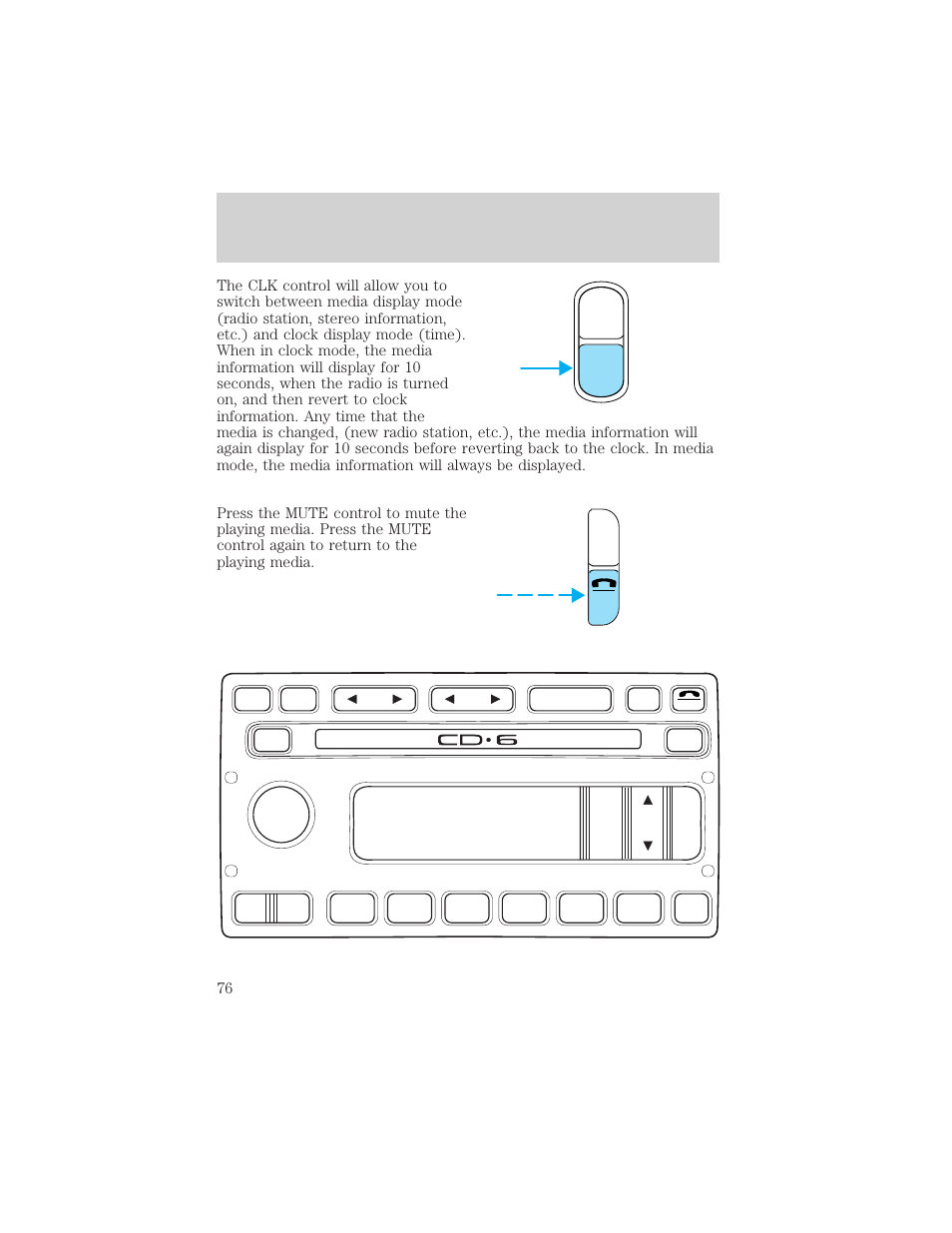 Auto clk, Controls and features | FORD 2002 Explorer v.3 User Manual | Page 76 / 336