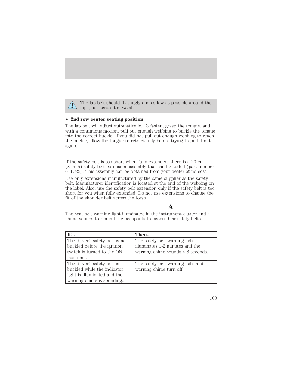 Seating and safety restraints | FORD 2002 Explorer Sport Trac v.1 User Manual | Page 103 / 264