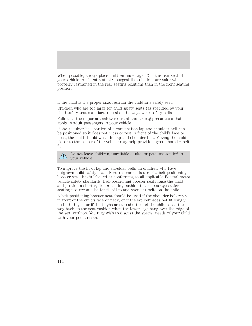 Seating and safety restraints | FORD 2002 Explorer Sport Trac v.1 User Manual | Page 114 / 264