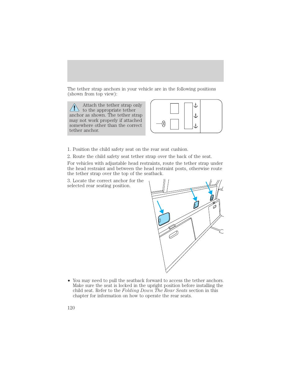 Seating and safety restraints | FORD 2002 Explorer Sport Trac v.1 User Manual | Page 120 / 264