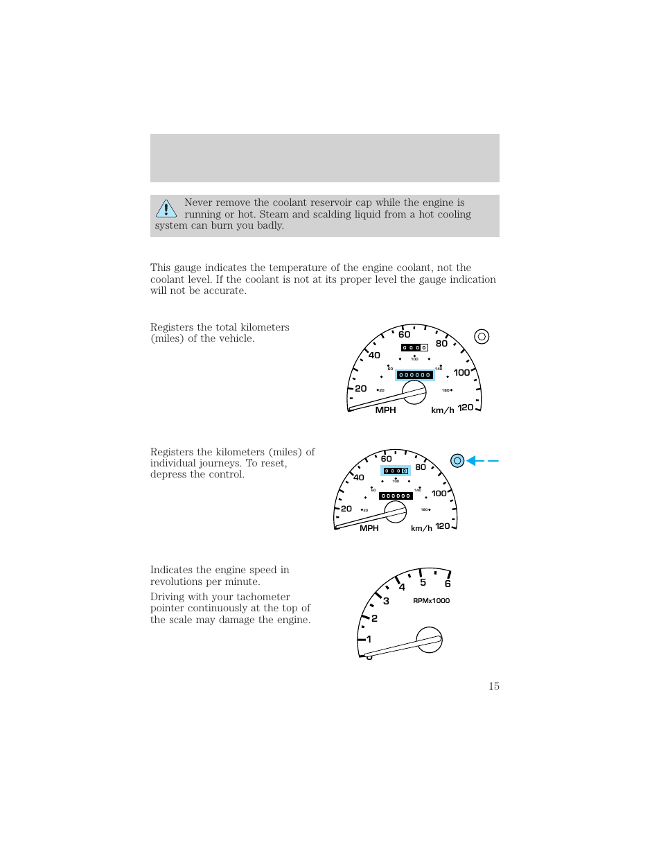 Instrumentation | FORD 2002 Explorer Sport Trac v.1 User Manual | Page 15 / 264