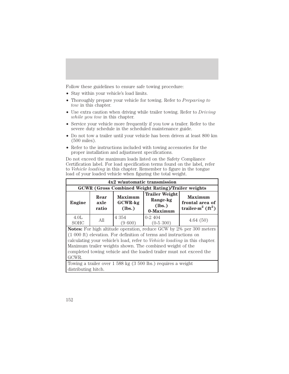 Driving | FORD 2002 Explorer Sport Trac v.1 User Manual | Page 152 / 264