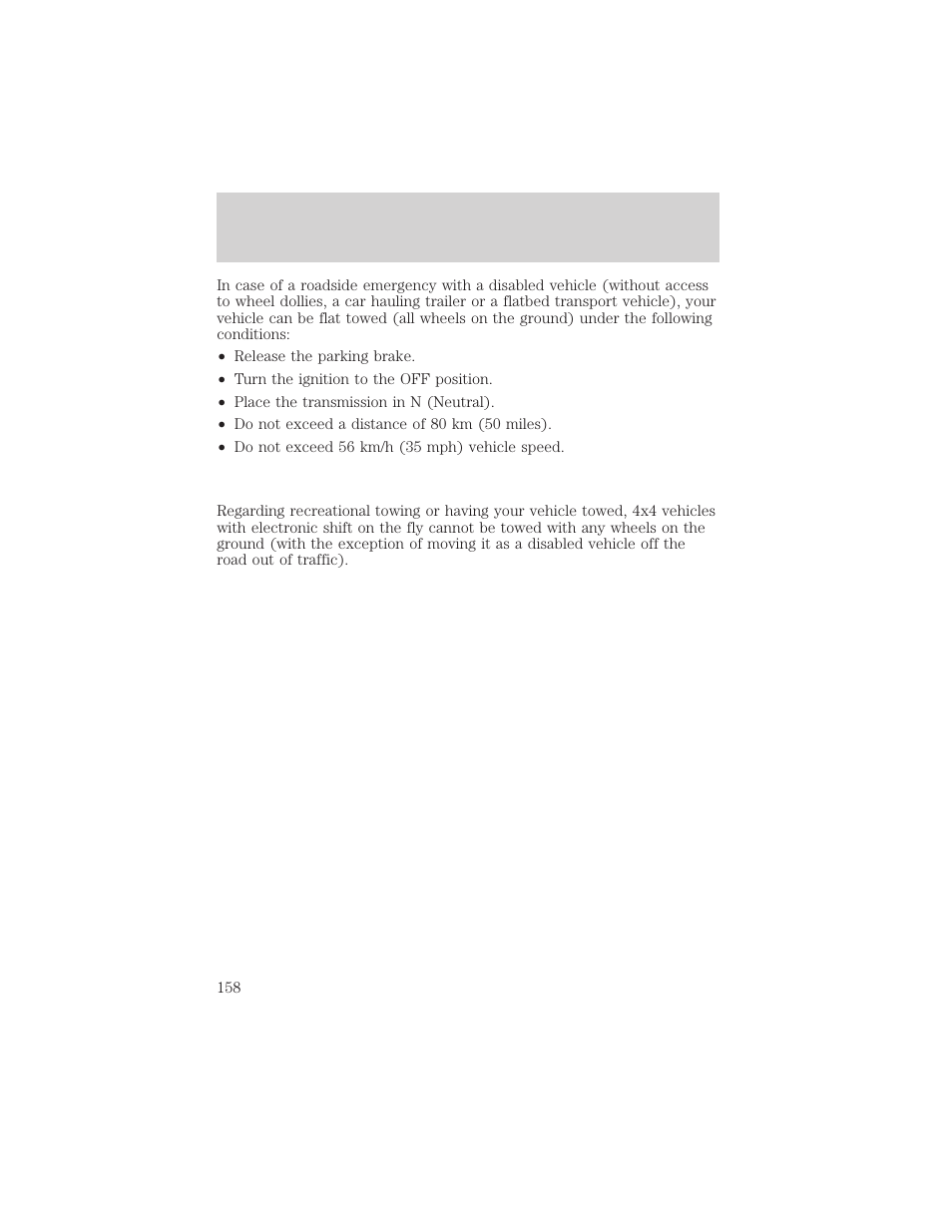 Driving | FORD 2002 Explorer Sport Trac v.1 User Manual | Page 158 / 264