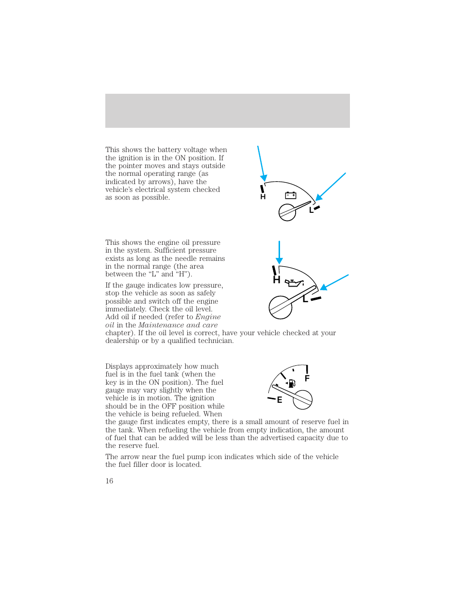 Instrumentation | FORD 2002 Explorer Sport Trac v.1 User Manual | Page 16 / 264