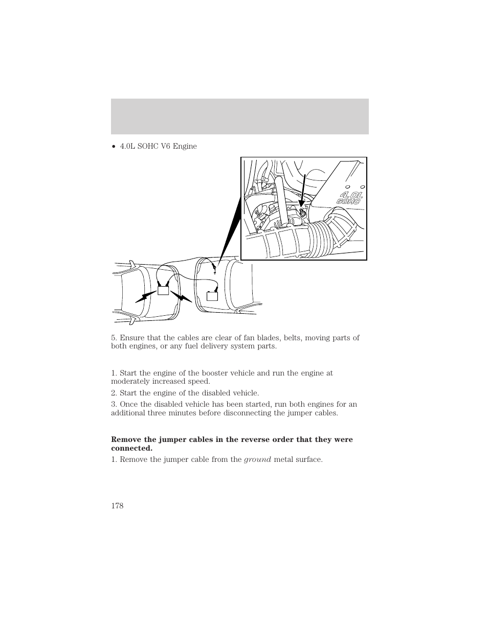Roadside emergencies | FORD 2002 Explorer Sport Trac v.1 User Manual | Page 178 / 264