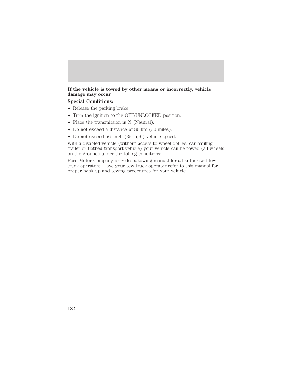 Roadside emergencies | FORD 2002 Explorer Sport Trac v.1 User Manual | Page 182 / 264