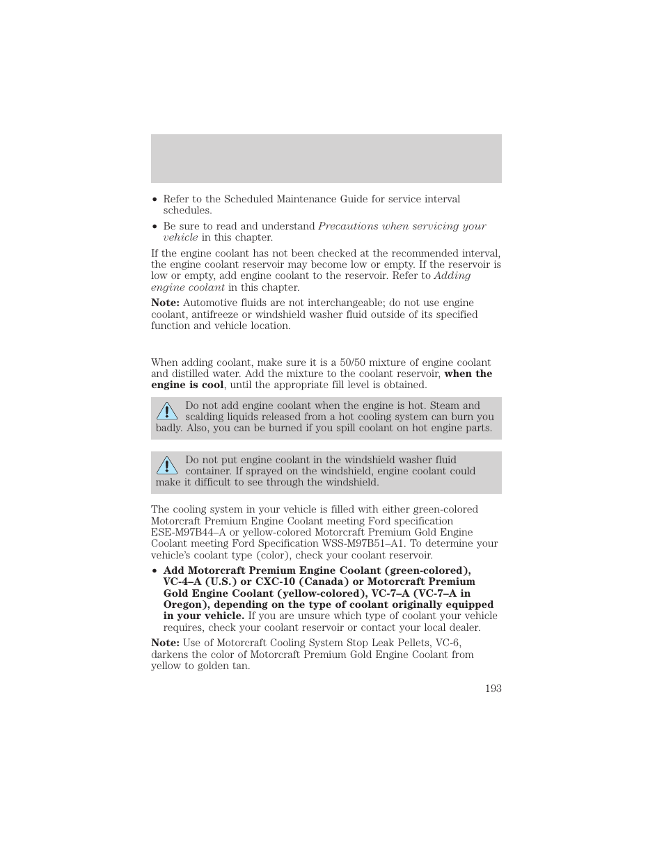 Maintenance and care | FORD 2002 Explorer Sport Trac v.1 User Manual | Page 193 / 264