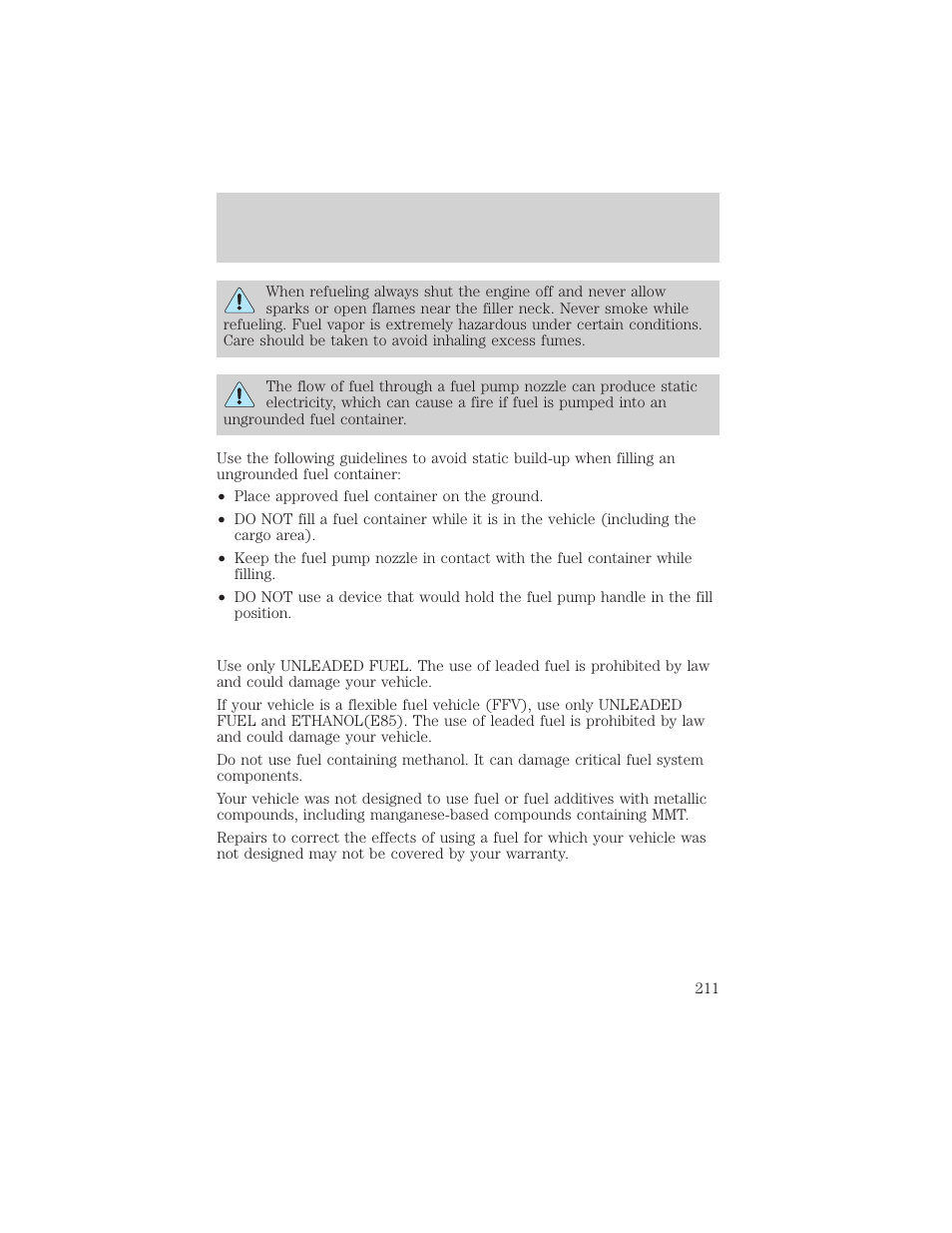 Maintenance and care | FORD 2002 Explorer Sport Trac v.1 User Manual | Page 211 / 264