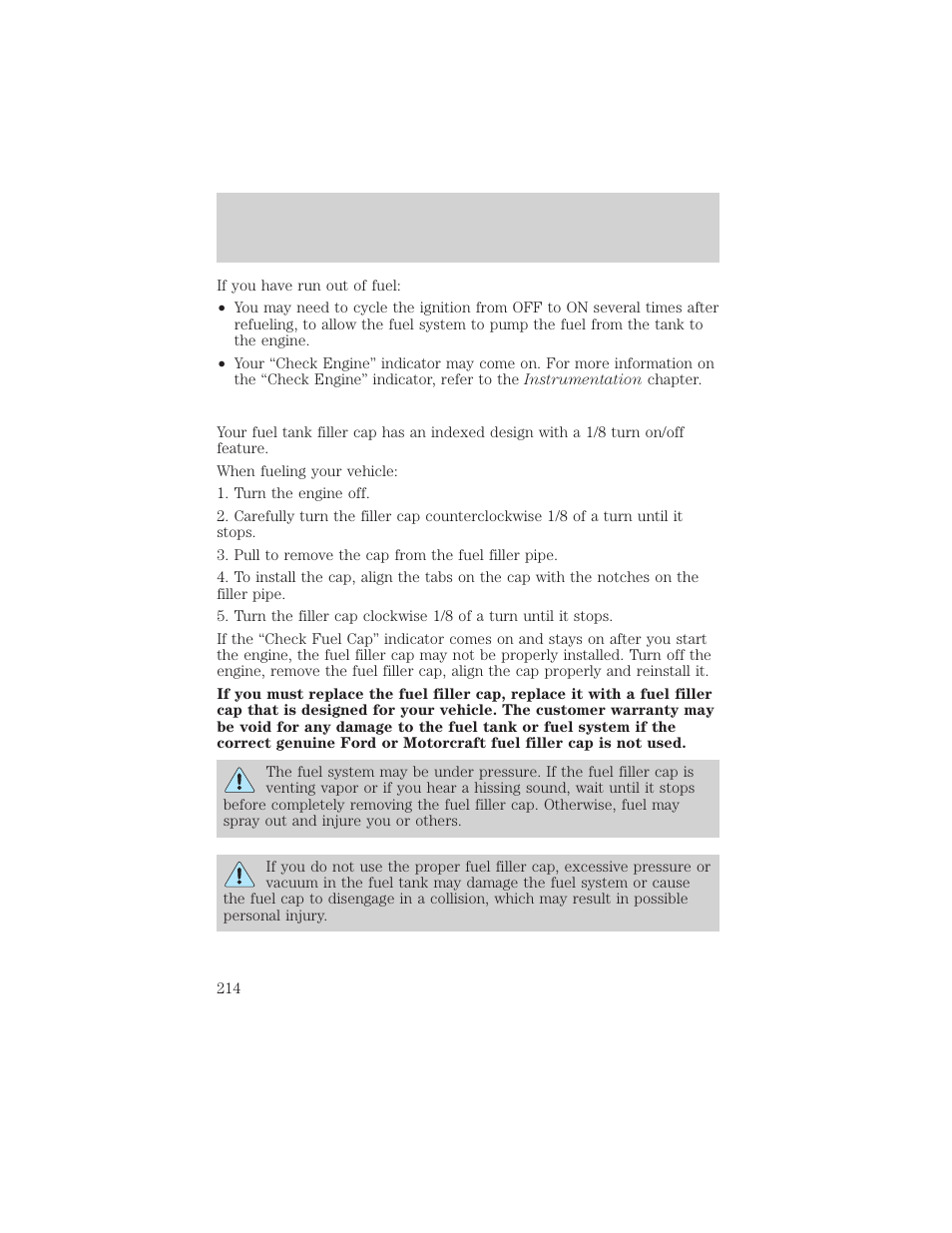 Maintenance and care | FORD 2002 Explorer Sport Trac v.1 User Manual | Page 214 / 264