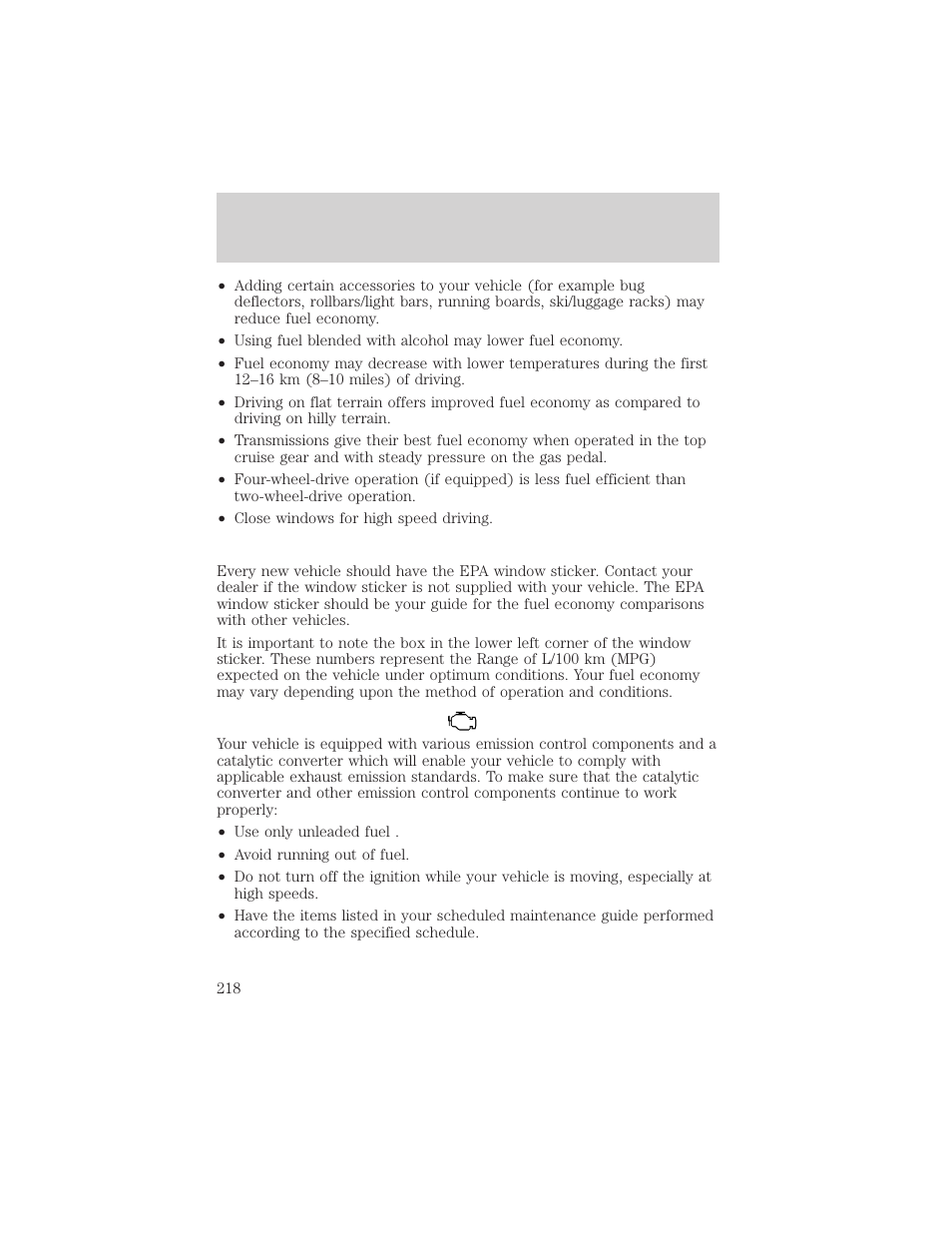 Maintenance and care | FORD 2002 Explorer Sport Trac v.1 User Manual | Page 218 / 264