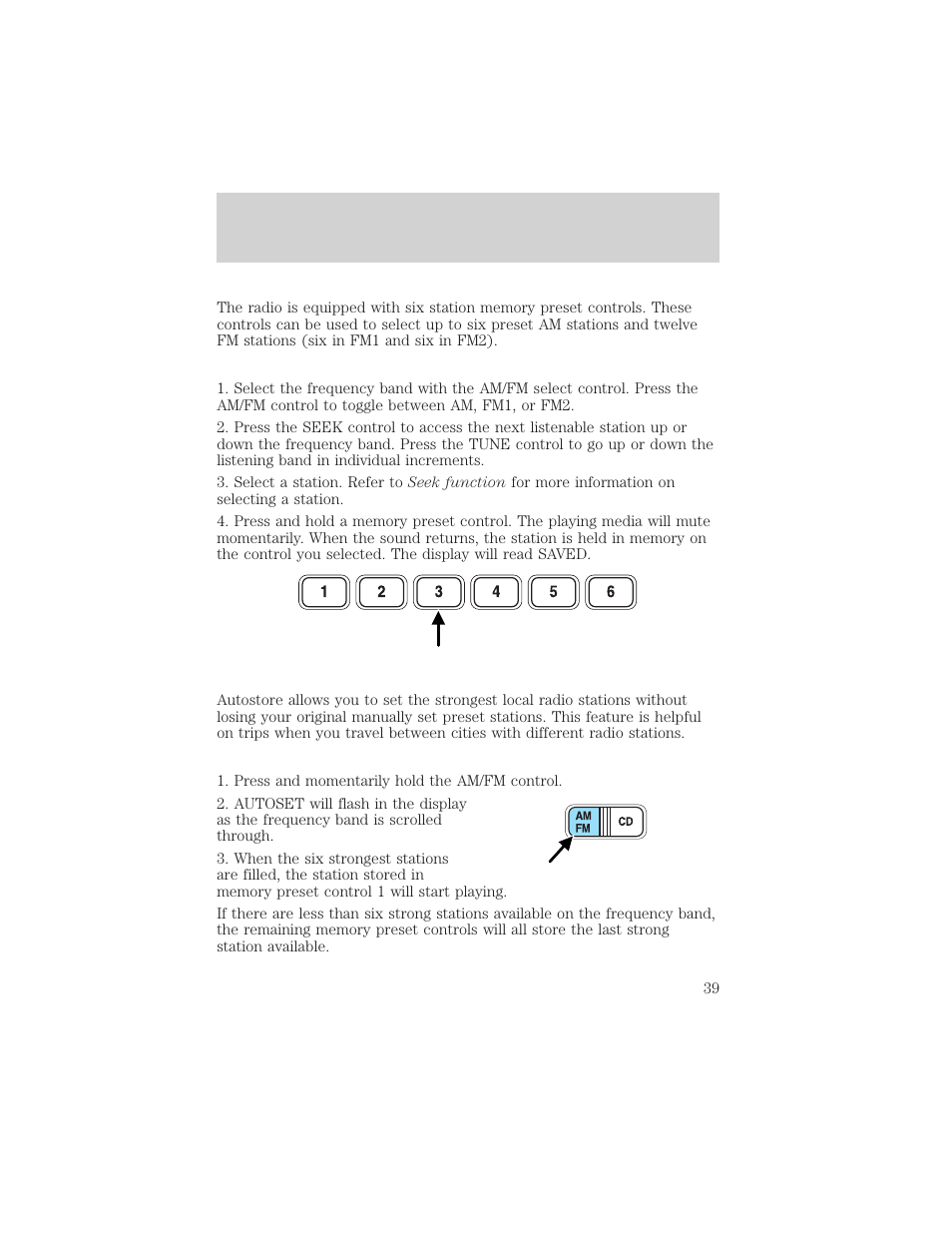 Controls and features | FORD 2002 Explorer Sport Trac v.1 User Manual | Page 39 / 264