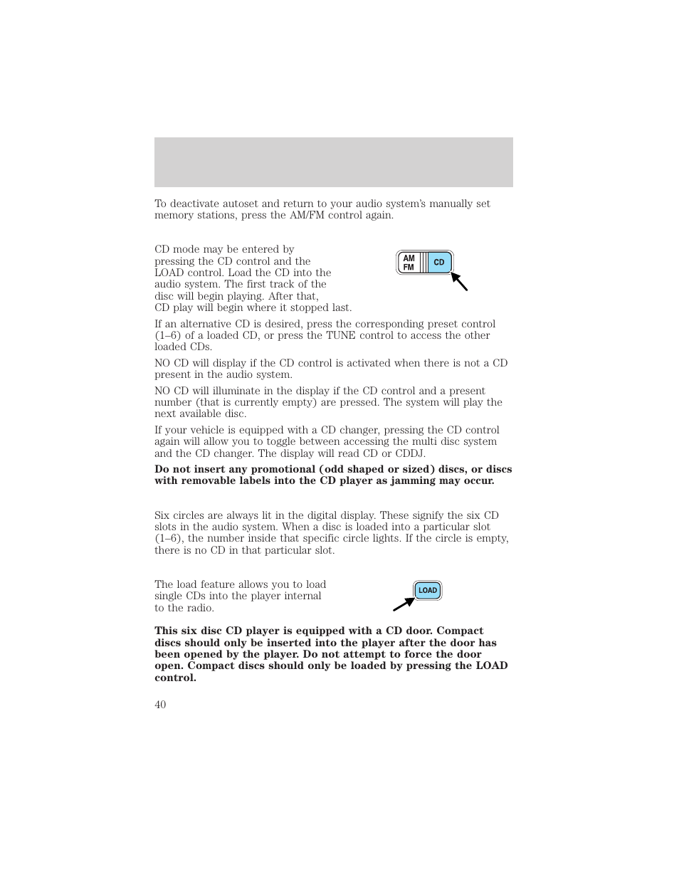 Controls and features | FORD 2002 Explorer Sport Trac v.1 User Manual | Page 40 / 264