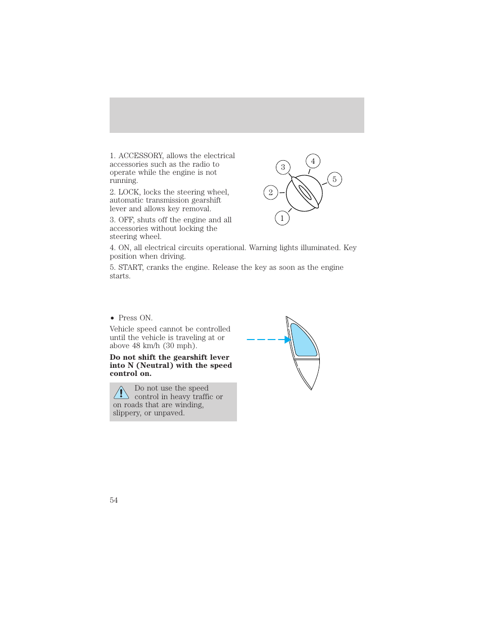 Controls and features | FORD 2002 Explorer Sport Trac v.1 User Manual | Page 54 / 264