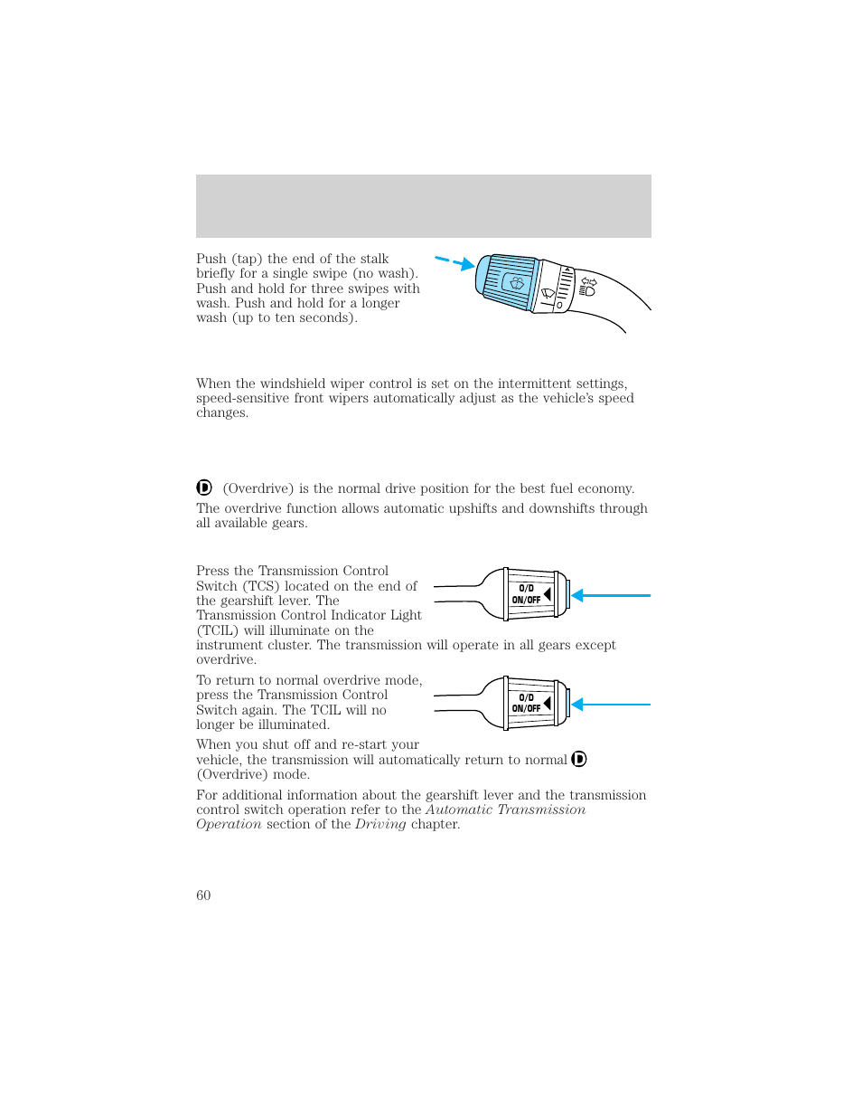 Controls and features | FORD 2002 Explorer Sport Trac v.1 User Manual | Page 60 / 264