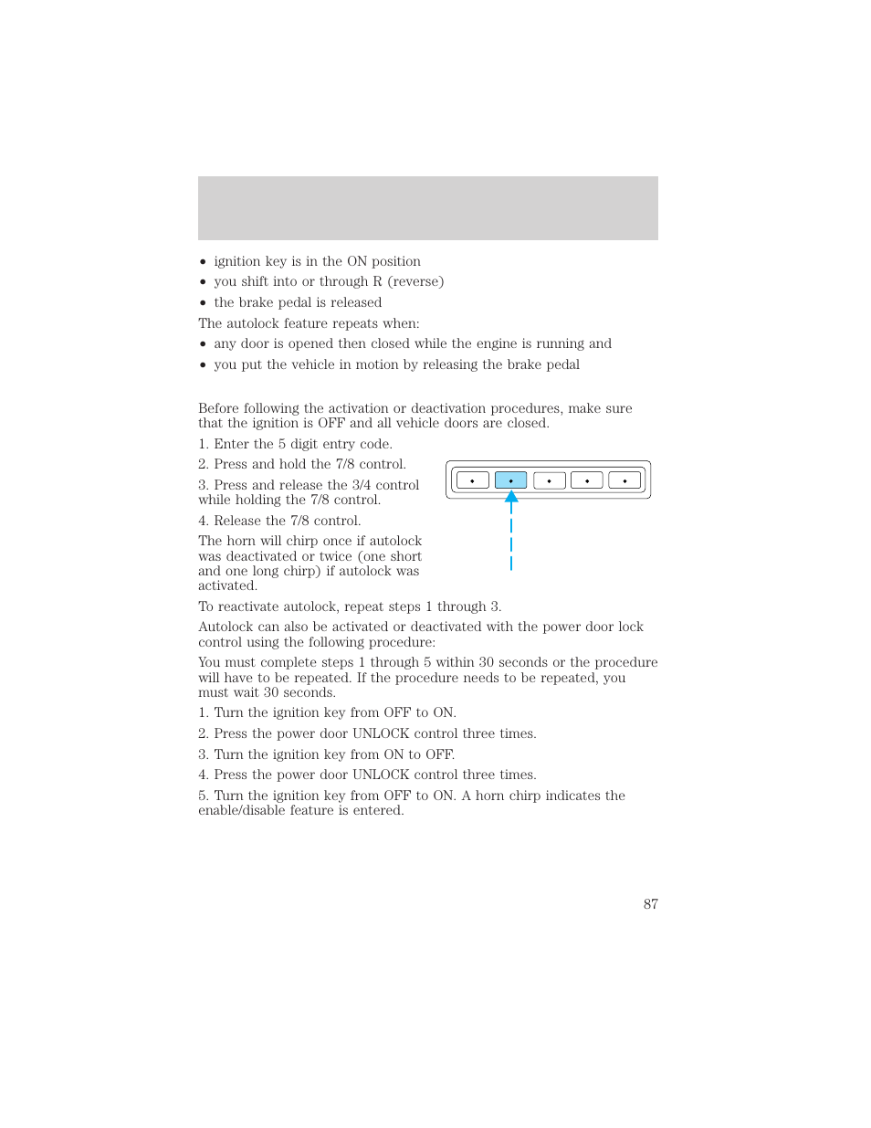 Controls and features | FORD 2002 Explorer Sport Trac v.1 User Manual | Page 87 / 264