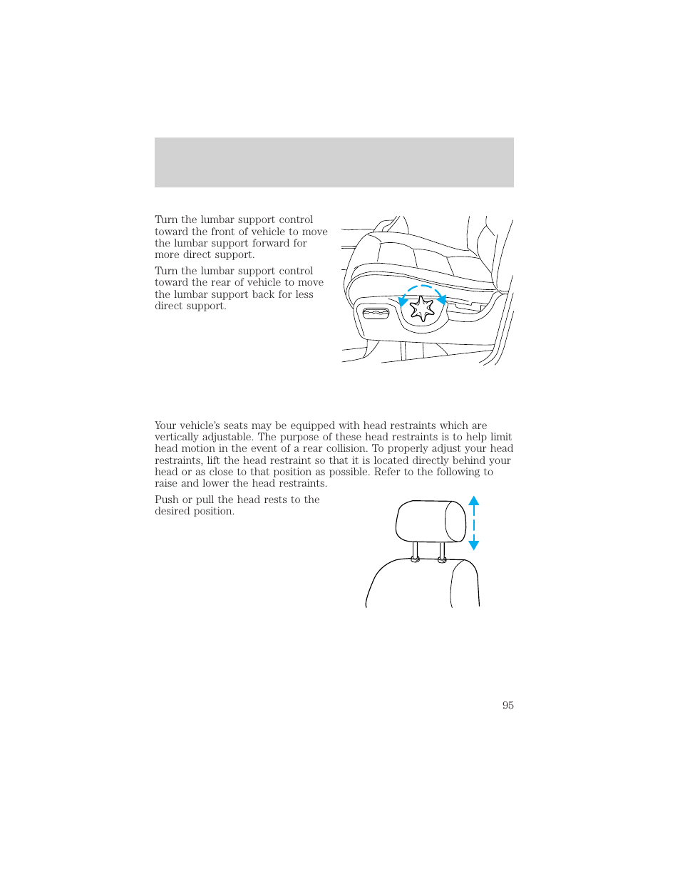 Seating and safety restraints | FORD 2002 Explorer Sport Trac v.1 User Manual | Page 95 / 264