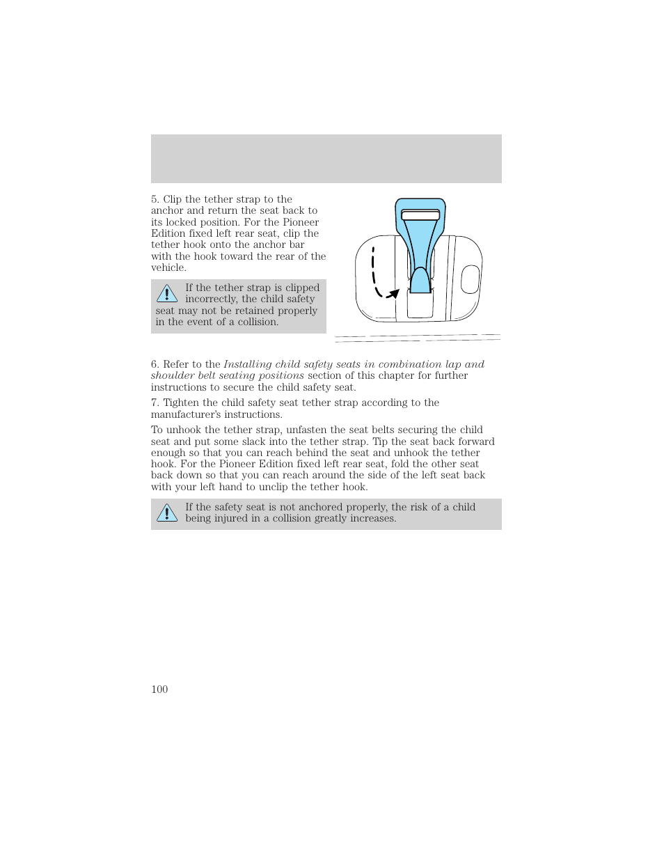 Seating and safety restraints | FORD 2002 Explorer Sport Trac v.2 User Manual | Page 100 / 200