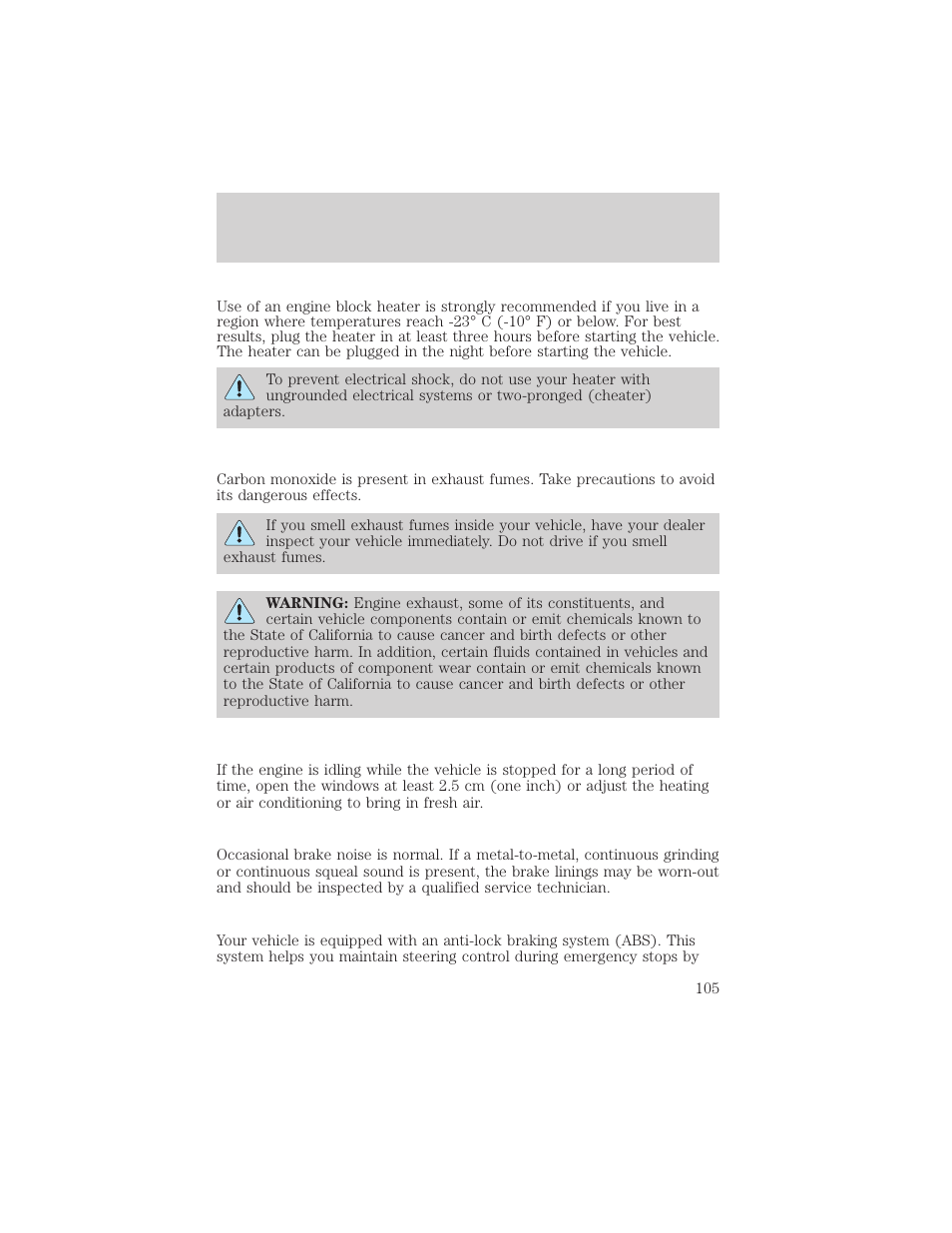 Driving | FORD 2002 Explorer Sport Trac v.2 User Manual | Page 105 / 200