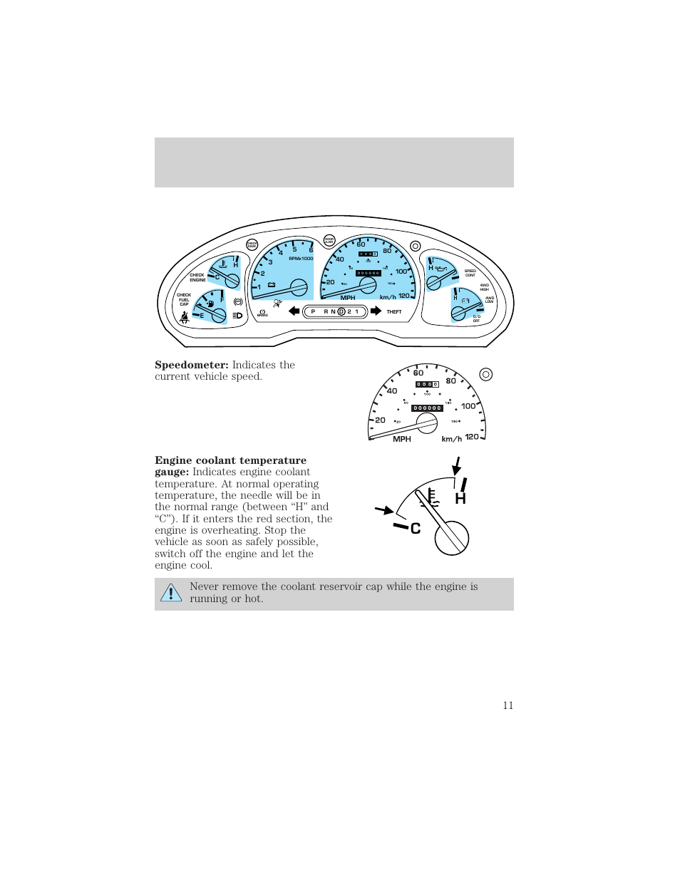 Ch instrument cluster | FORD 2002 Explorer Sport Trac v.2 User Manual | Page 11 / 200