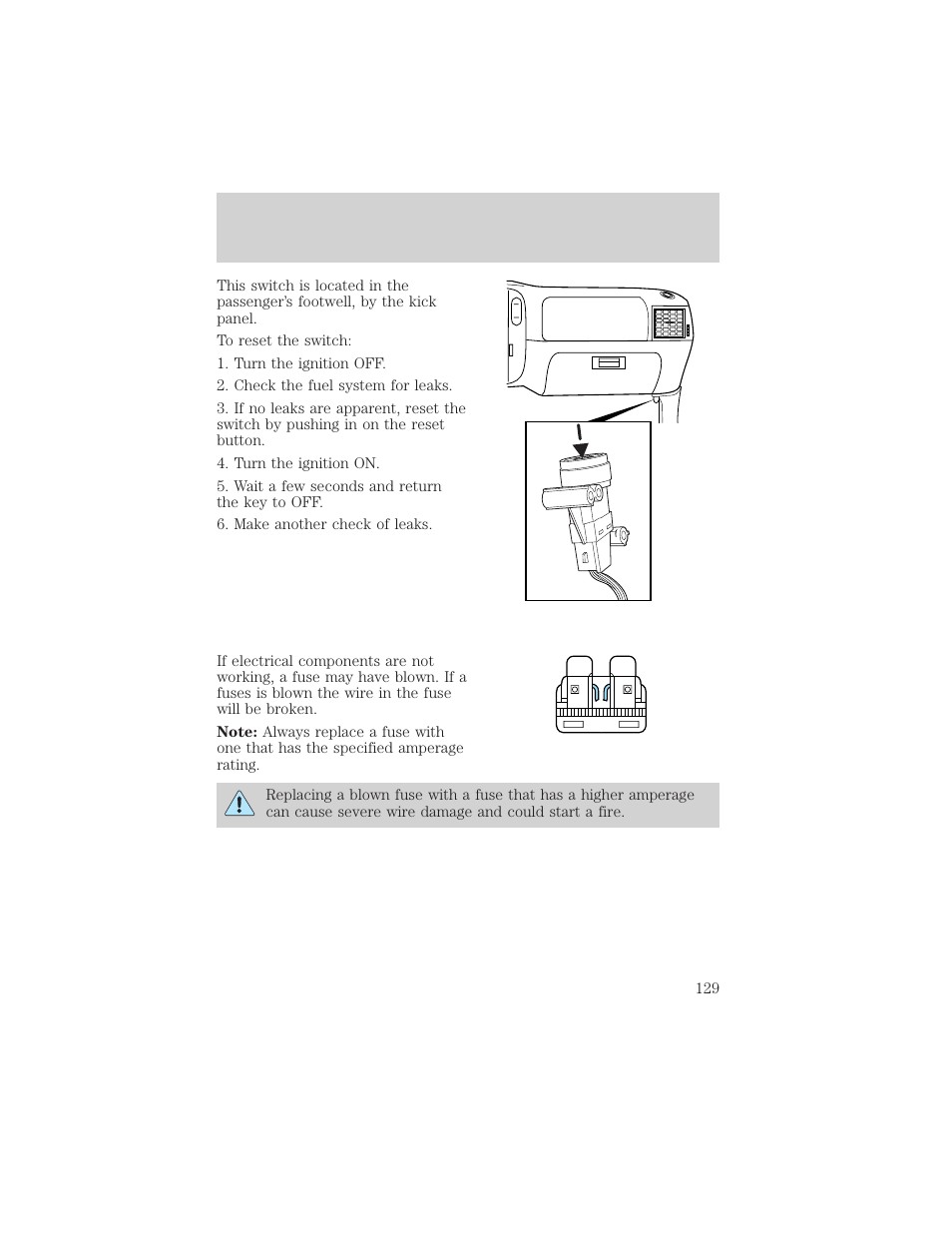 Roadside emergencies | FORD 2002 Explorer Sport Trac v.2 User Manual | Page 129 / 200
