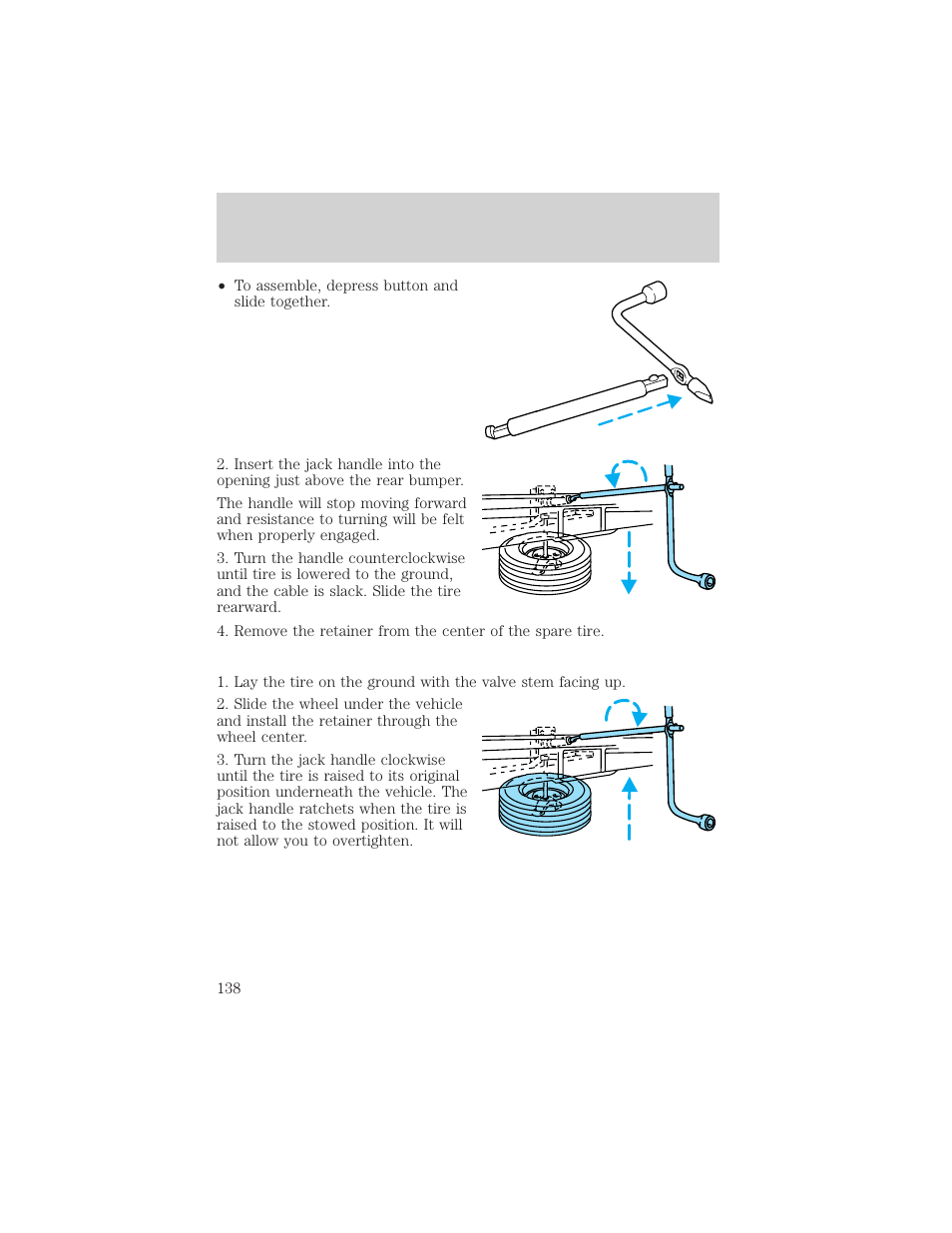 Roadside emergencies | FORD 2002 Explorer Sport Trac v.2 User Manual | Page 138 / 200