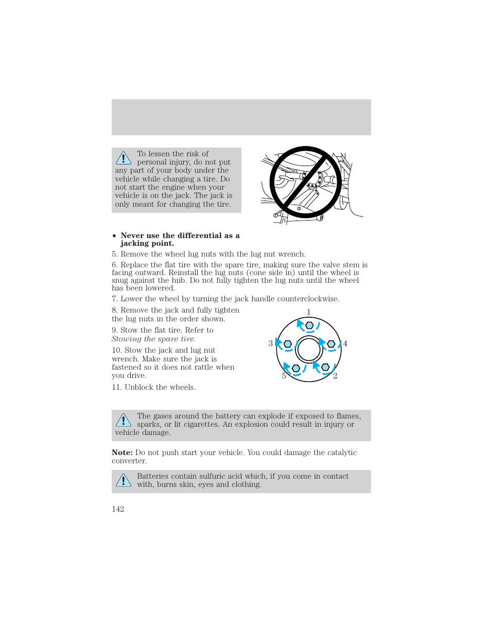 Roadside emergencies | FORD 2002 Explorer Sport Trac v.2 User Manual | Page 142 / 200