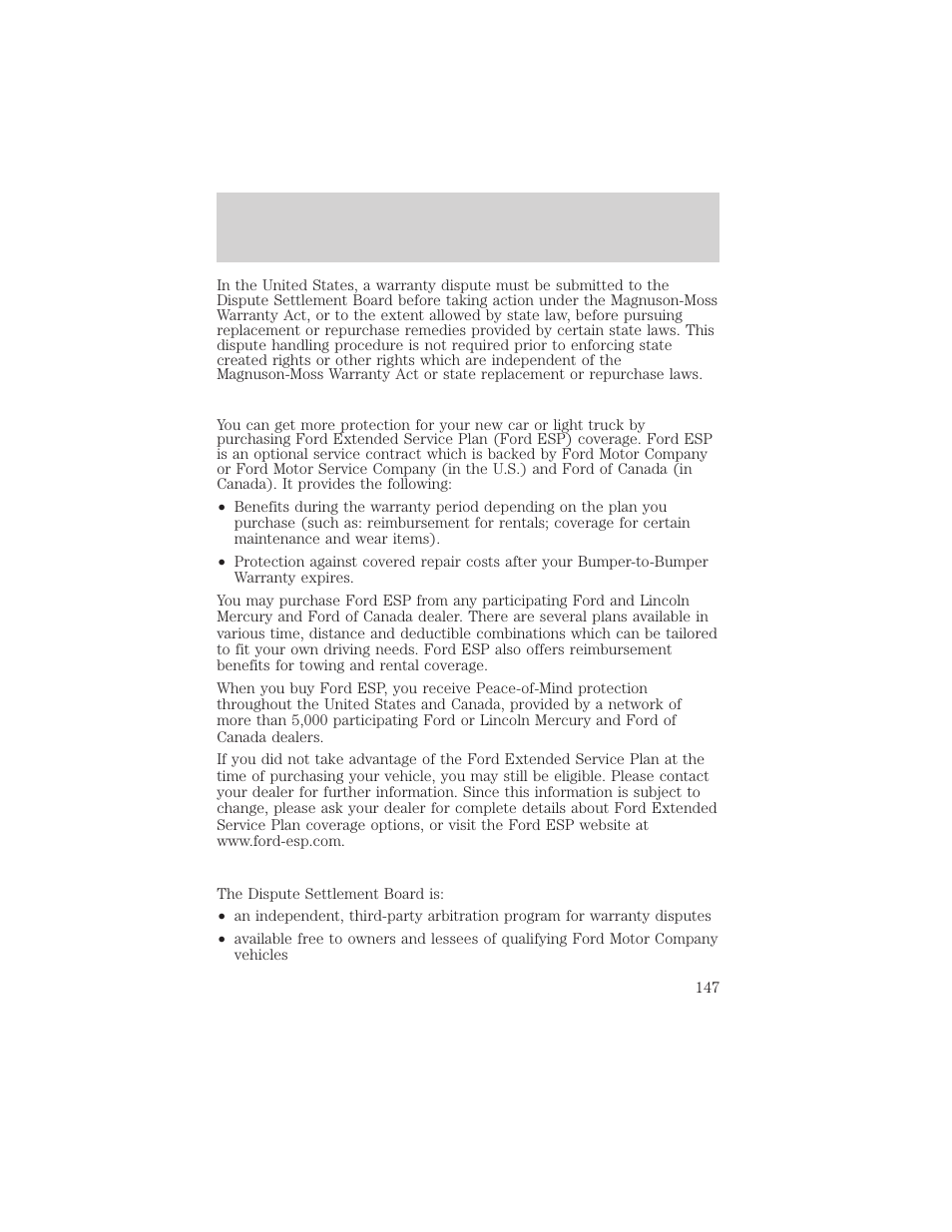 Customer assistance | FORD 2002 Explorer Sport Trac v.2 User Manual | Page 147 / 200