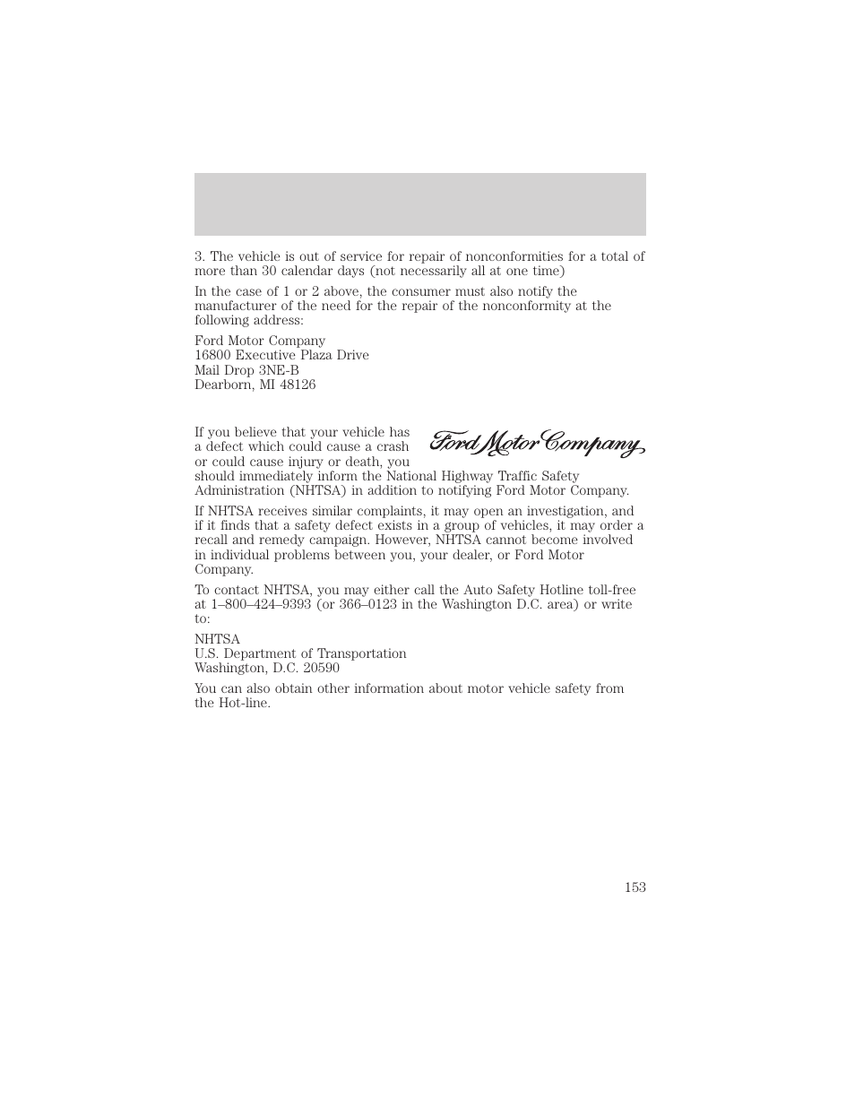 Customer assistance | FORD 2002 Explorer Sport Trac v.2 User Manual | Page 153 / 200