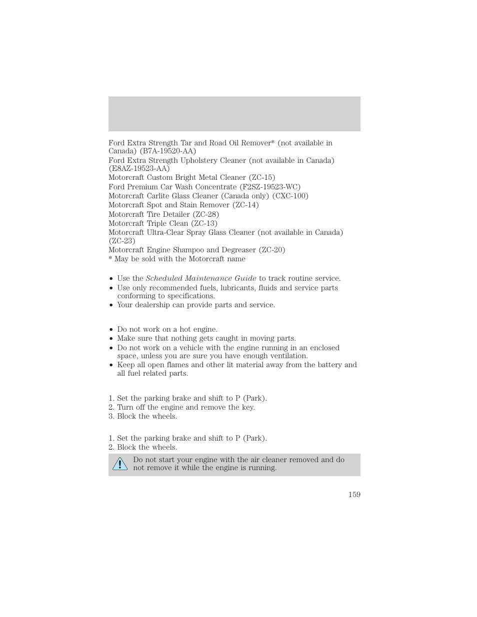 Maintenance and specifications | FORD 2002 Explorer Sport Trac v.2 User Manual | Page 159 / 200