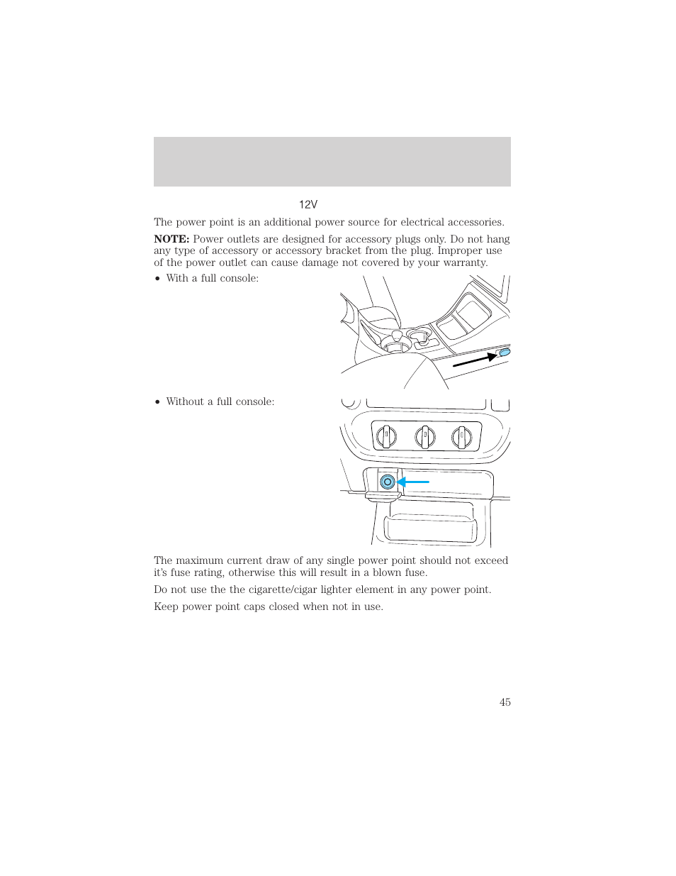 Driver controls | FORD 2002 Explorer Sport Trac v.2 User Manual | Page 45 / 200