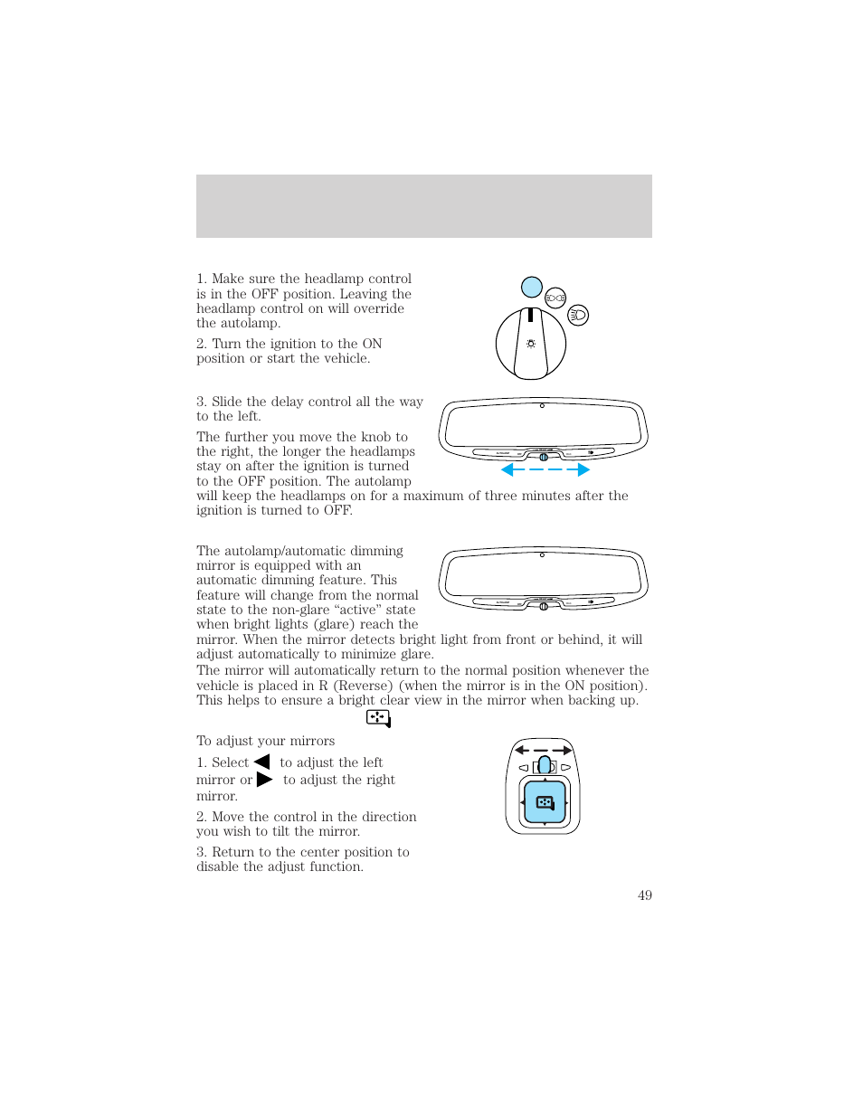 Driver controls | FORD 2002 Explorer Sport Trac v.2 User Manual | Page 49 / 200