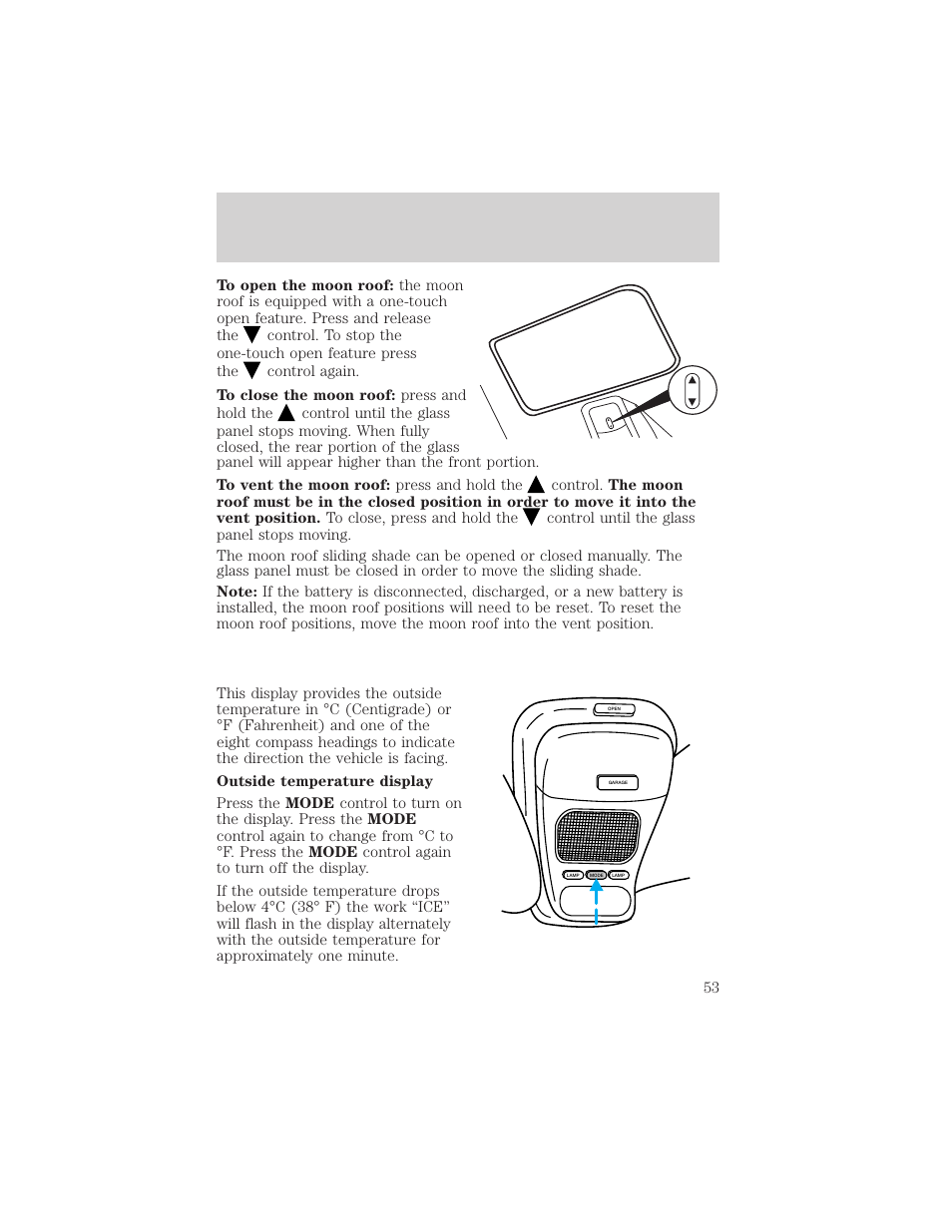 Driver controls | FORD 2002 Explorer Sport Trac v.2 User Manual | Page 53 / 200