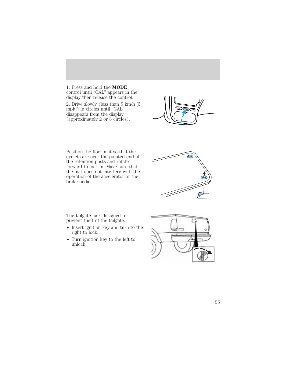 Driver controls | FORD 2002 Explorer Sport Trac v.2 User Manual | Page 55 / 200