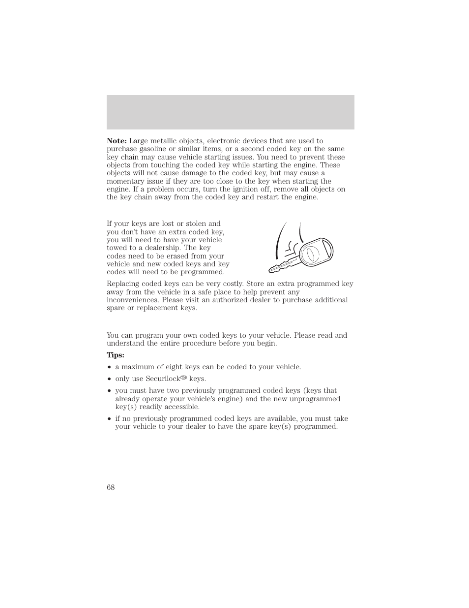 Locks and security | FORD 2002 Explorer Sport Trac v.2 User Manual | Page 68 / 200