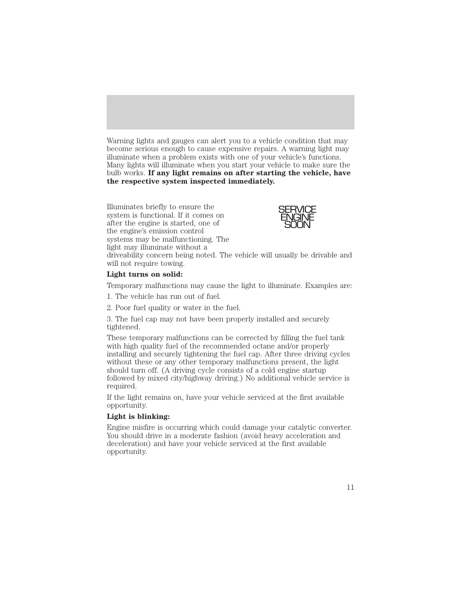 Instrument cluster | FORD 2002 F-150 v.1 User Manual | Page 11 / 320