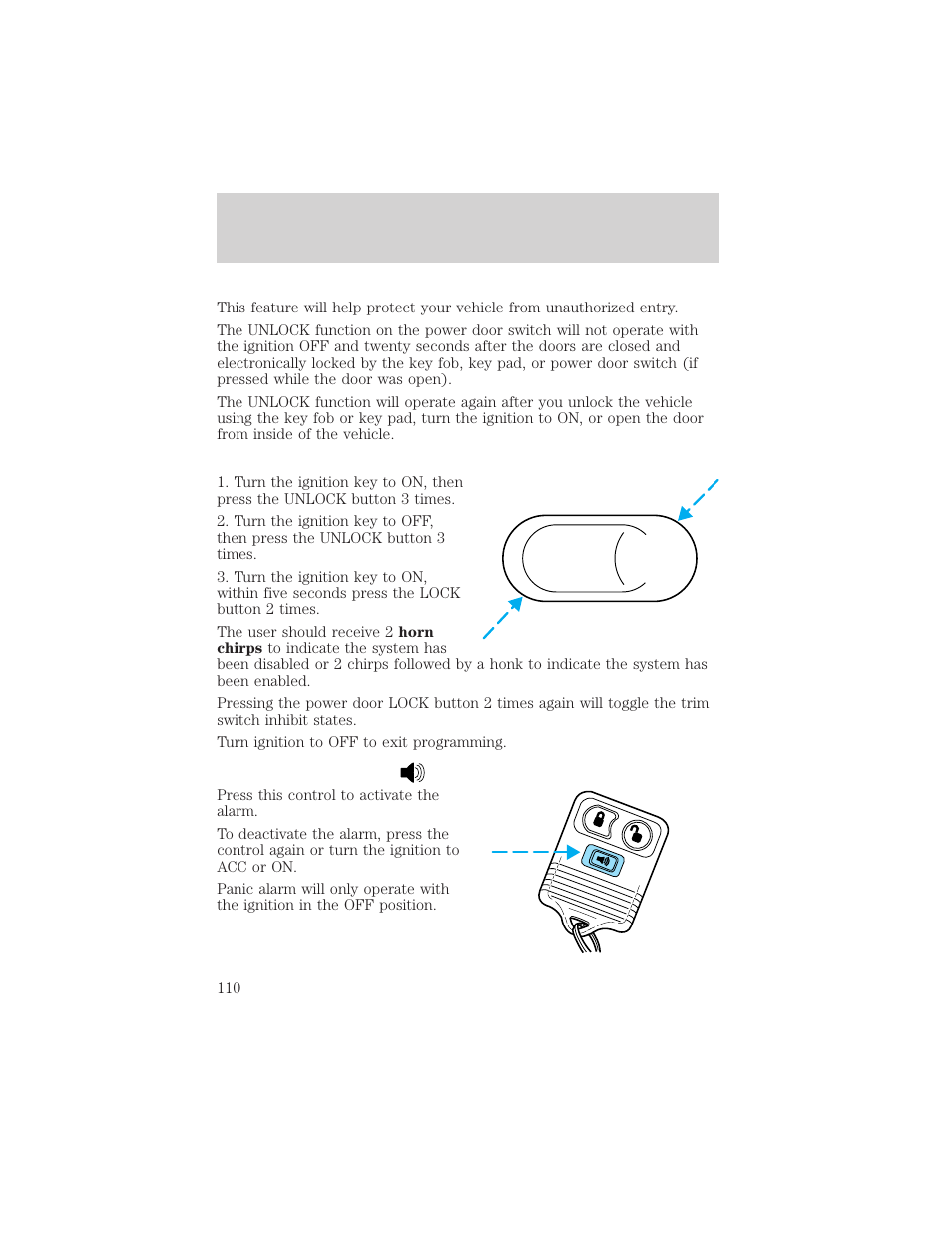 FORD 2002 F-150 v.1 User Manual | Page 110 / 320