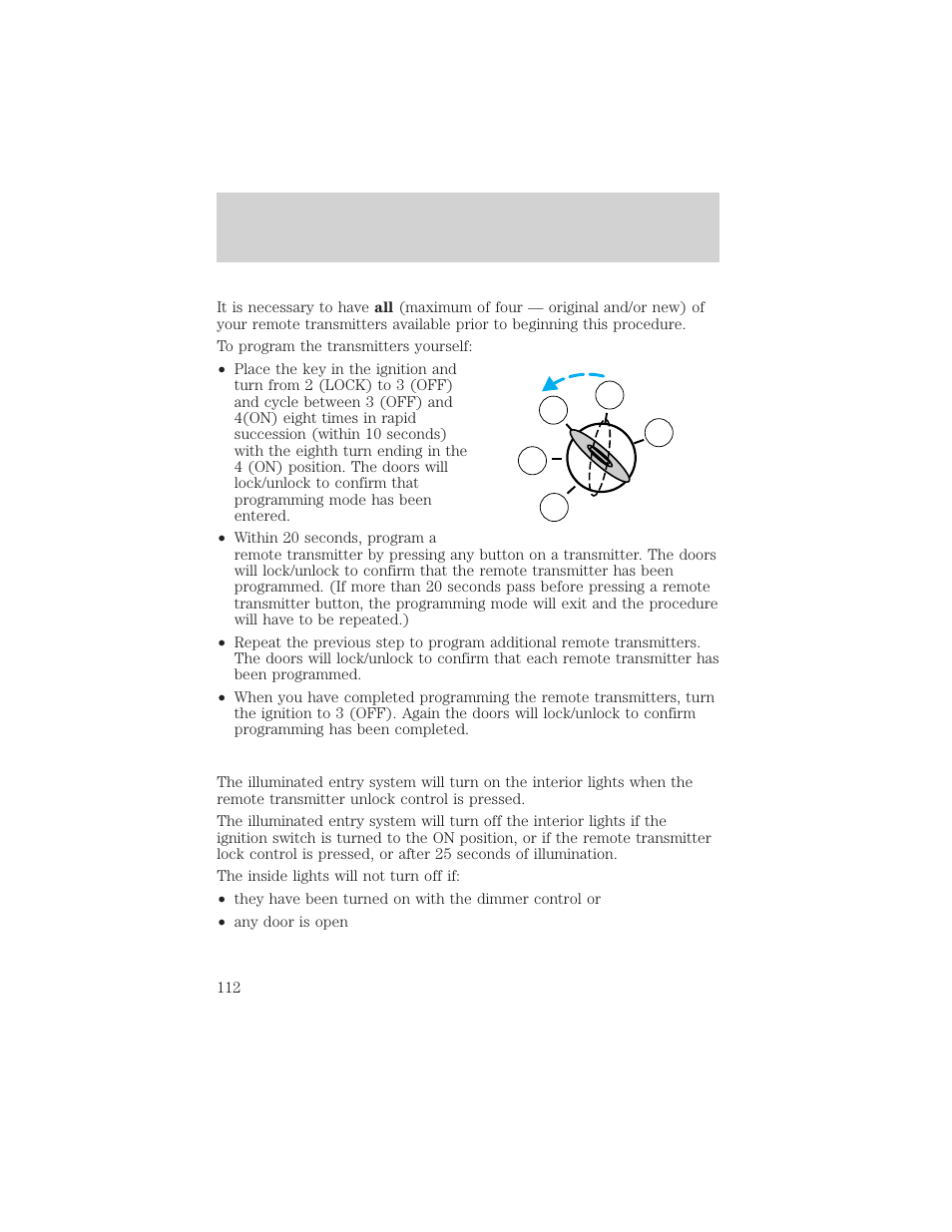 Locks and security | FORD 2002 F-150 v.1 User Manual | Page 112 / 320
