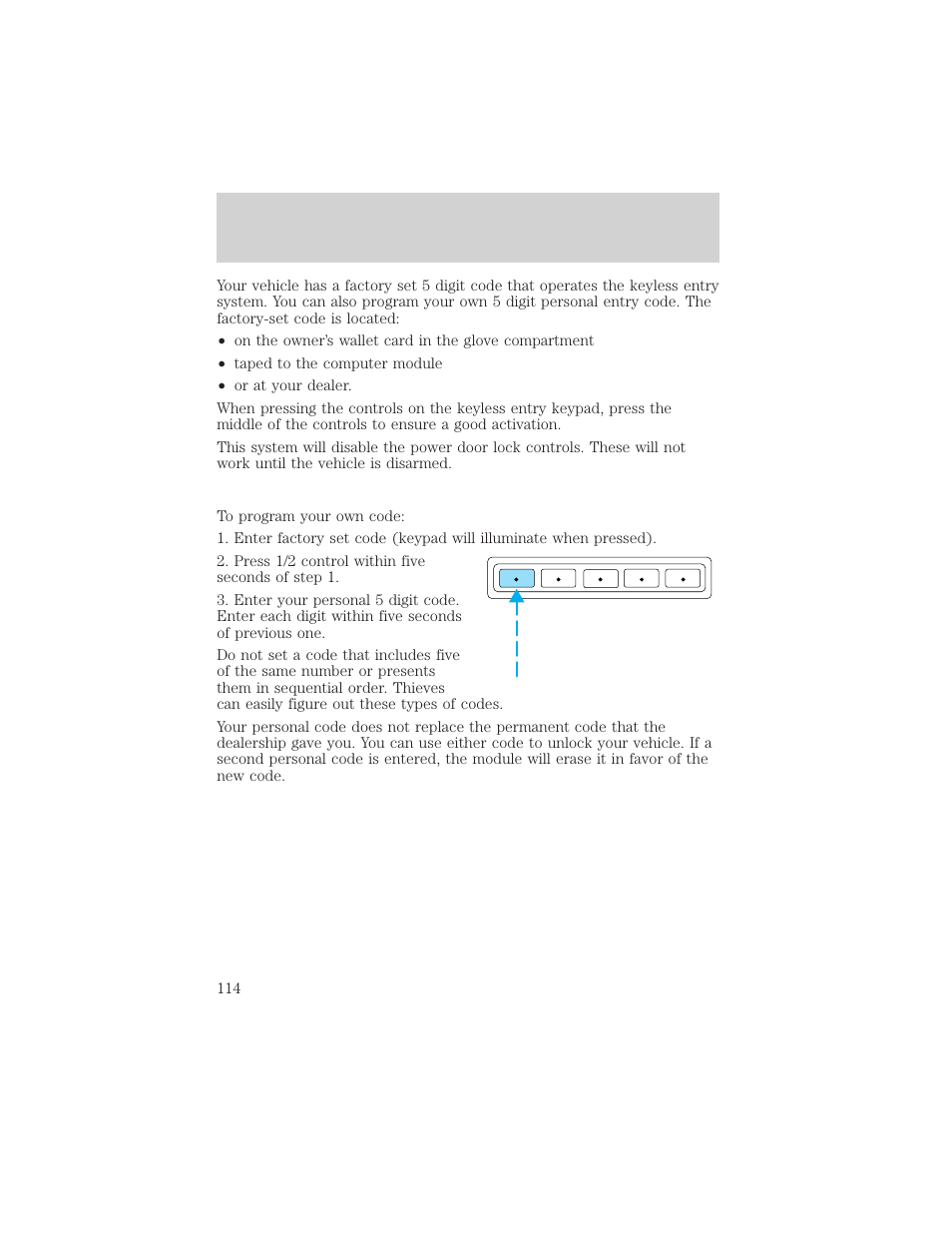 Locks and security | FORD 2002 F-150 v.1 User Manual | Page 114 / 320