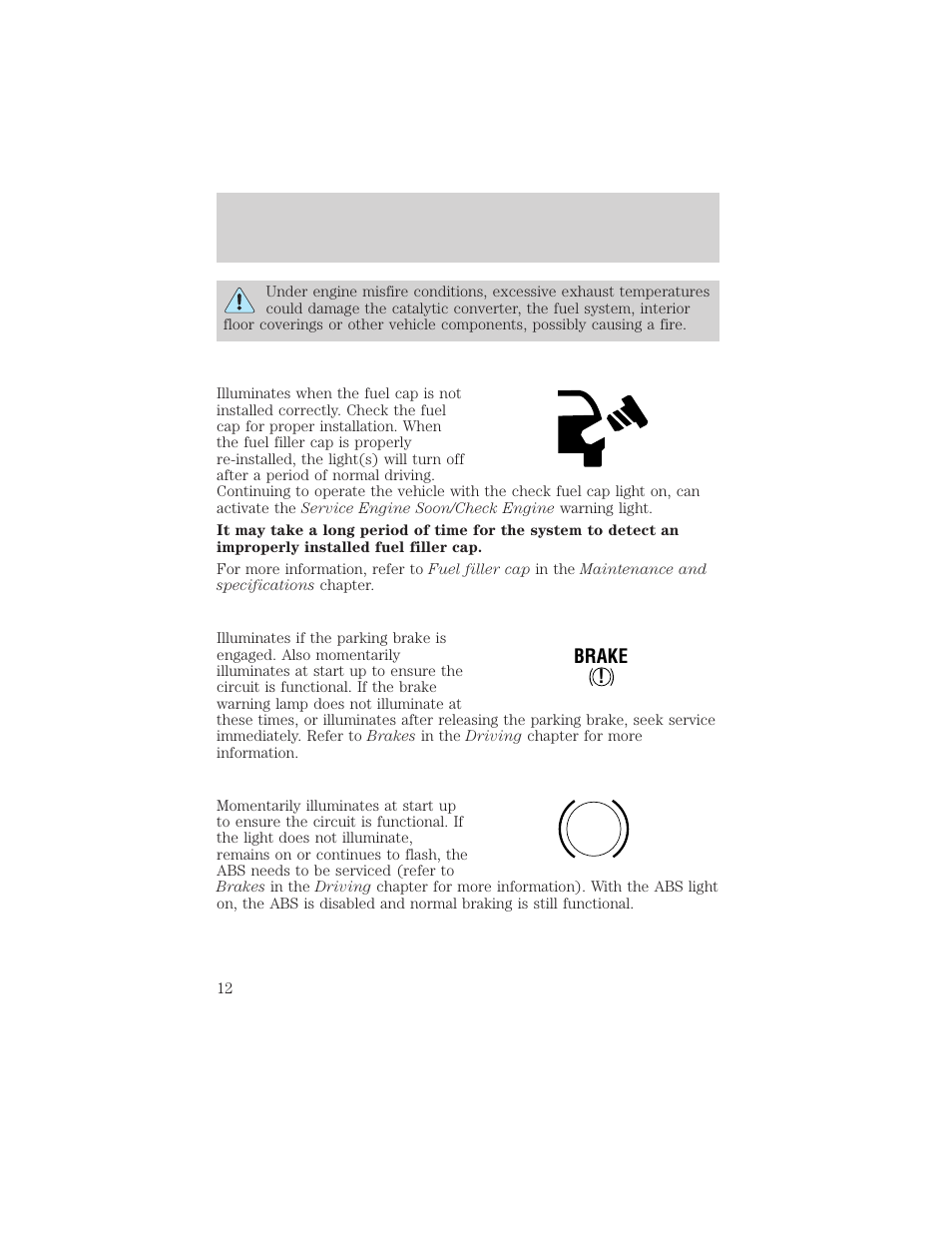 Instrument cluster | FORD 2002 F-150 v.1 User Manual | Page 12 / 320