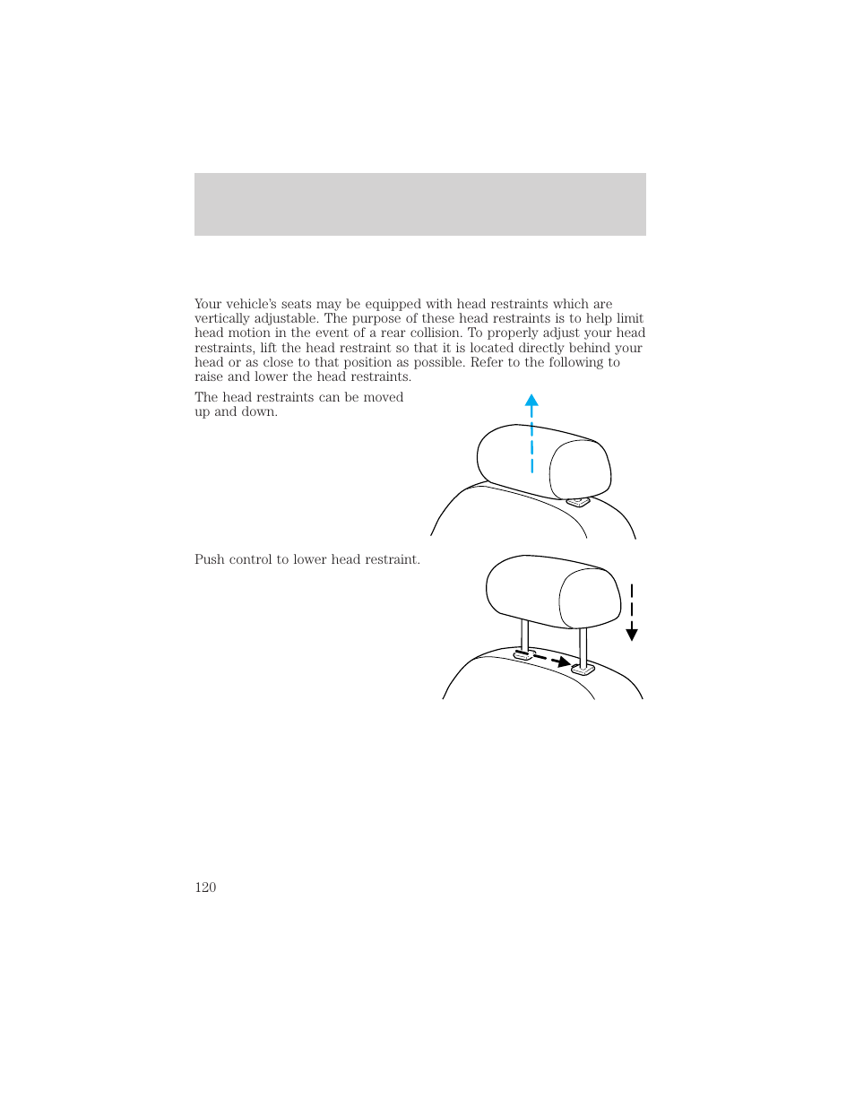 Seating and safety restraints | FORD 2002 F-150 v.1 User Manual | Page 120 / 320