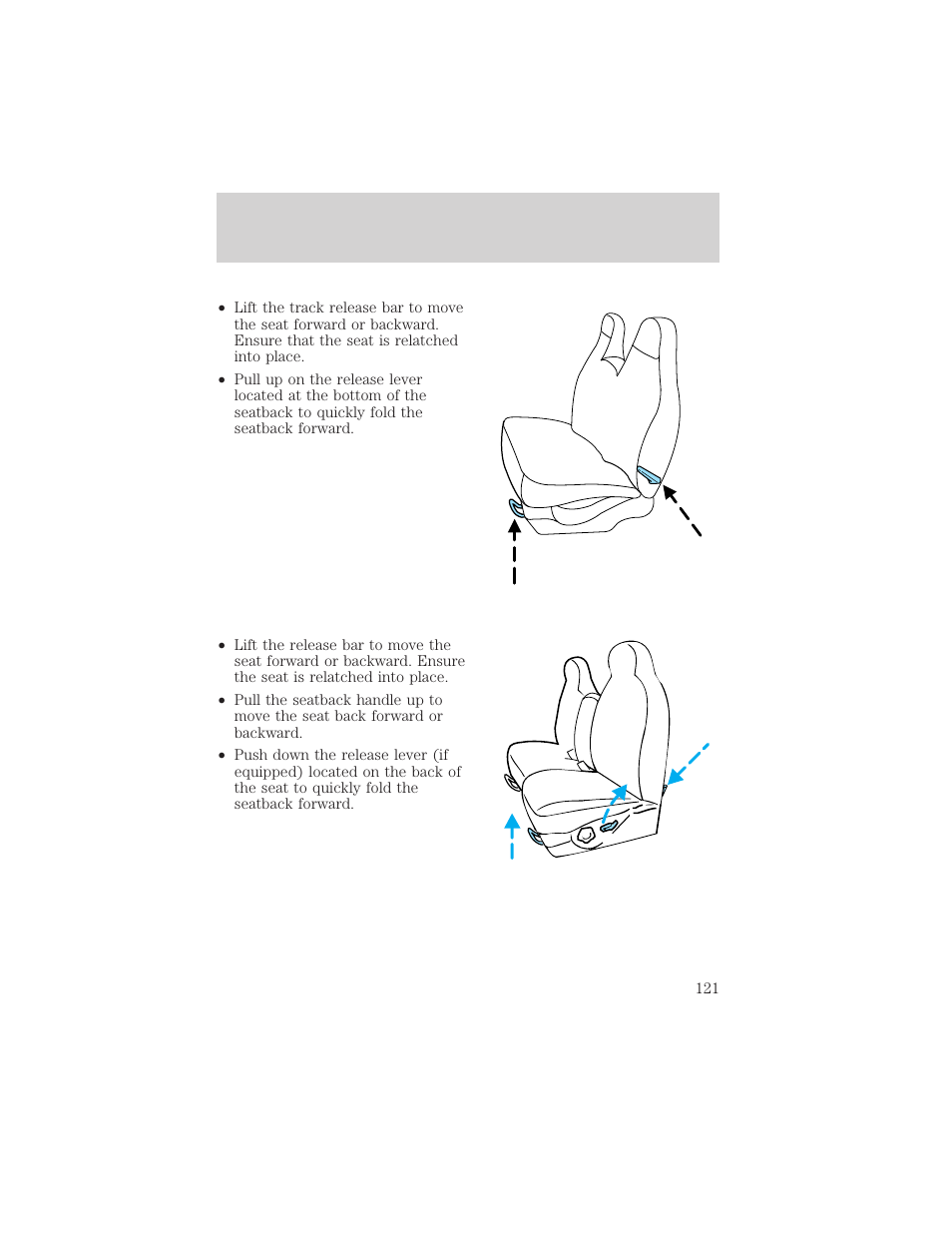 Seating and safety restraints | FORD 2002 F-150 v.1 User Manual | Page 121 / 320