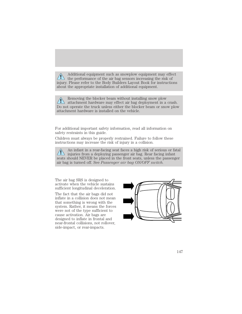 Seating and safety restraints | FORD 2002 F-150 v.1 User Manual | Page 147 / 320