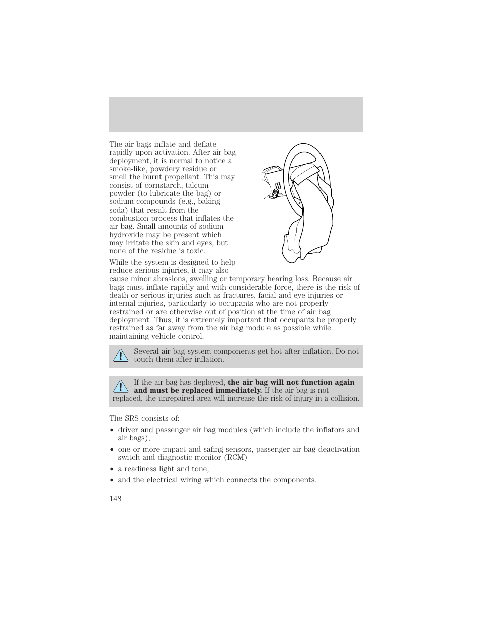 Seating and safety restraints | FORD 2002 F-150 v.1 User Manual | Page 148 / 320