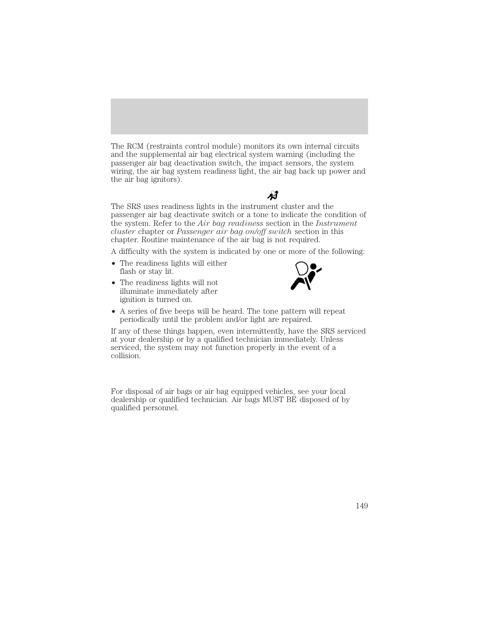 Seating and safety restraints | FORD 2002 F-150 v.1 User Manual | Page 149 / 320