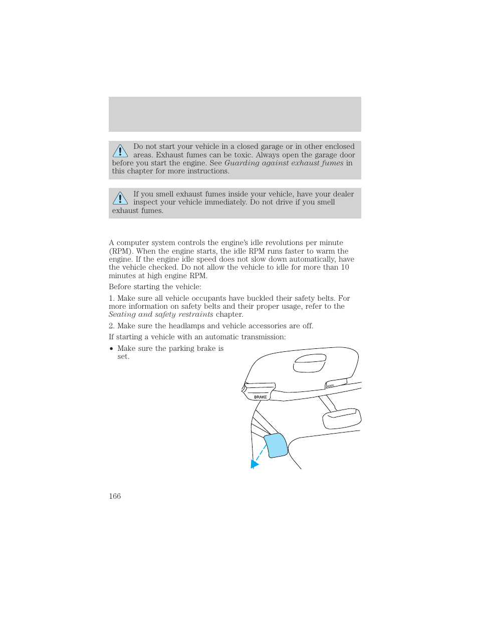 Driving | FORD 2002 F-150 v.1 User Manual | Page 166 / 320